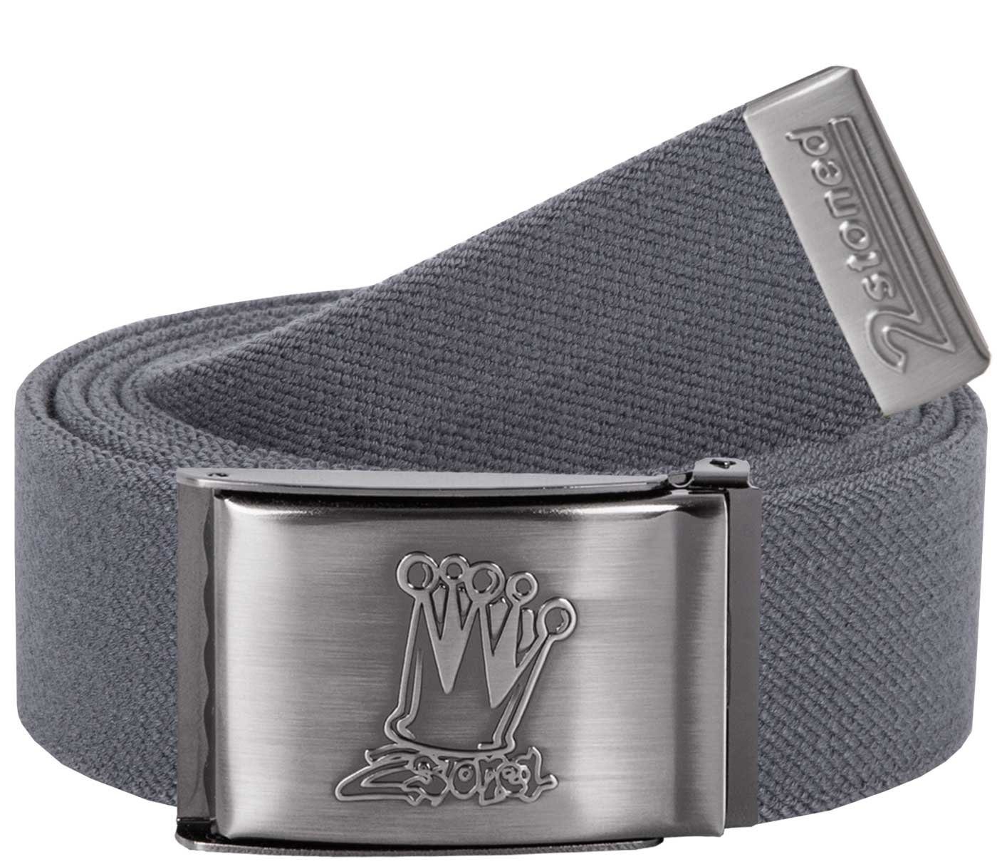 2Stoned Stretchgürtel Koppelgürtel Unisex, matte Schnalle Crown, 4 cm breit, 130 cm lang um 20 cm dehnbar