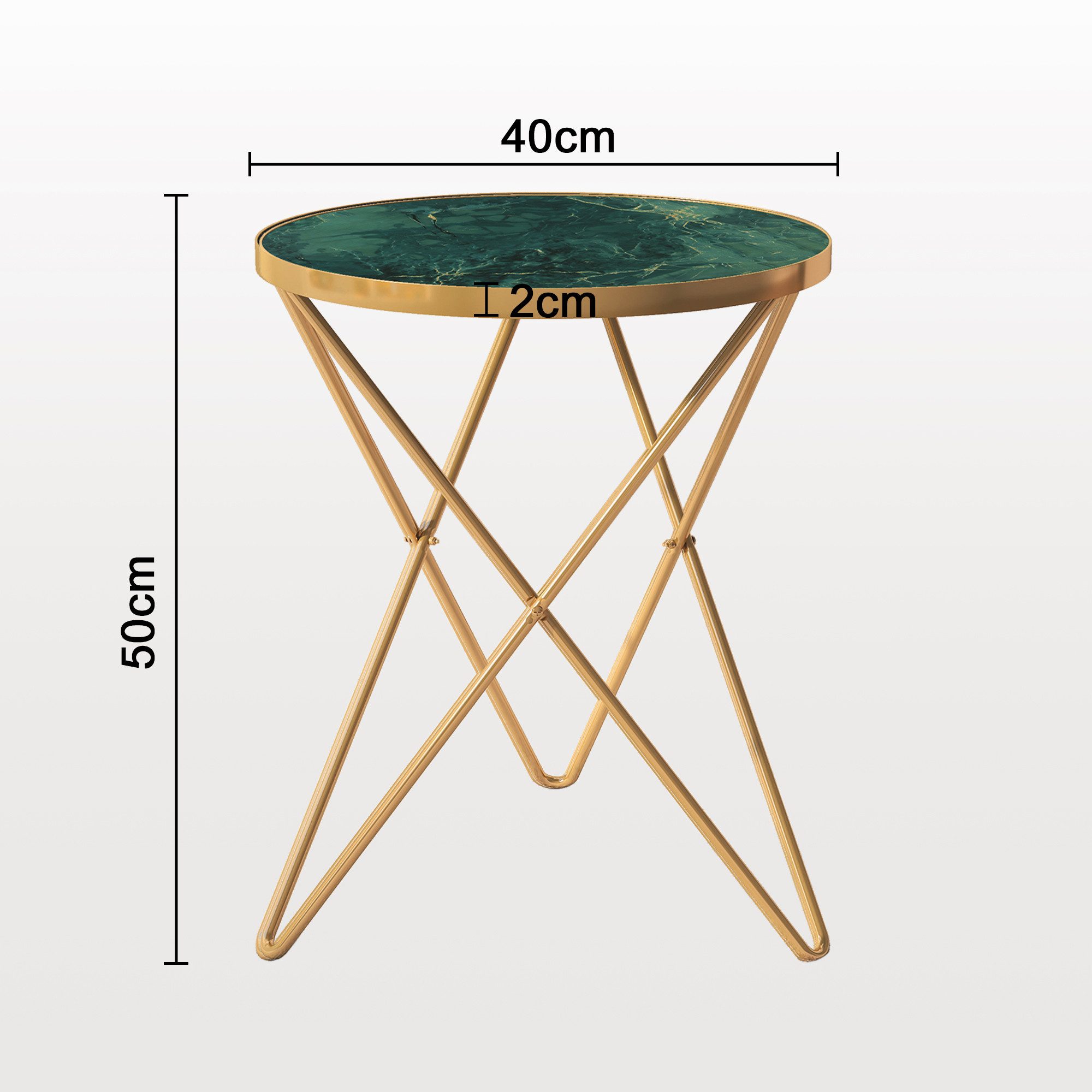 HOLTICO Couchtisch Beistelltisch rund, Wohnzimmertisch, Kleiner Tisch (1-St), Sofatisch für Wohnzimme