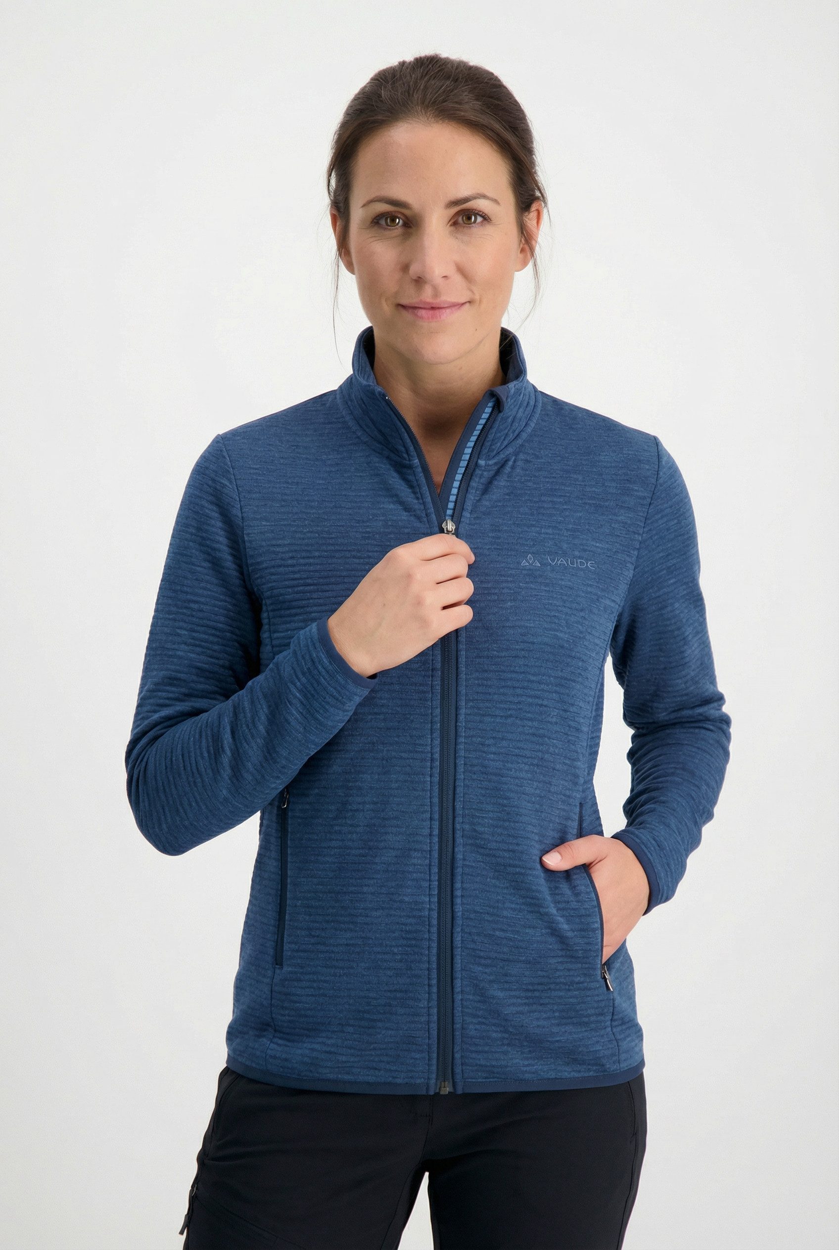 VAUDE Fleecejacke SE WO SAFIEN FLEECE JACKE sportlicher Stil, vielseitig einsetzbar, Übergangsjacke