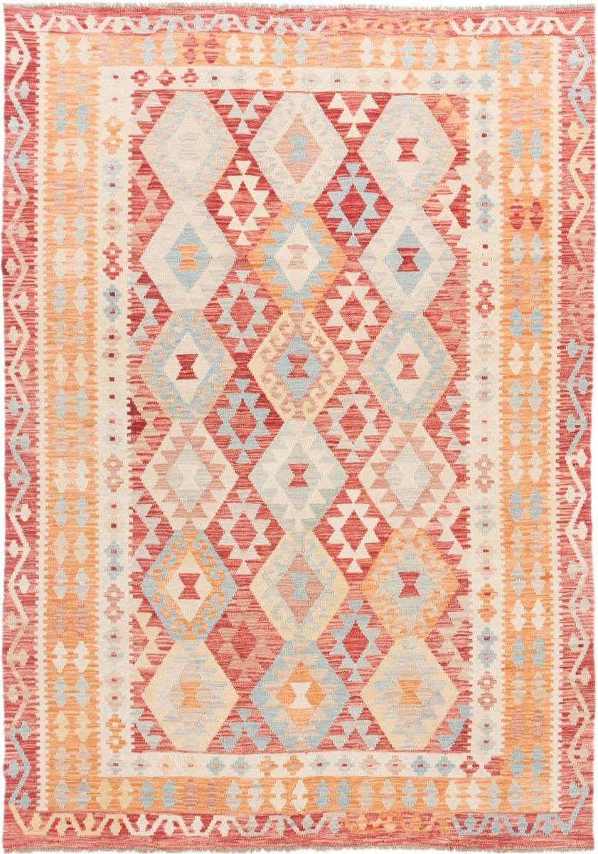 Orientteppich Kelim Afghan 208x296 Handgewebter Orientteppich, Nain Trading, rechteckig, Höhe: 3 mm