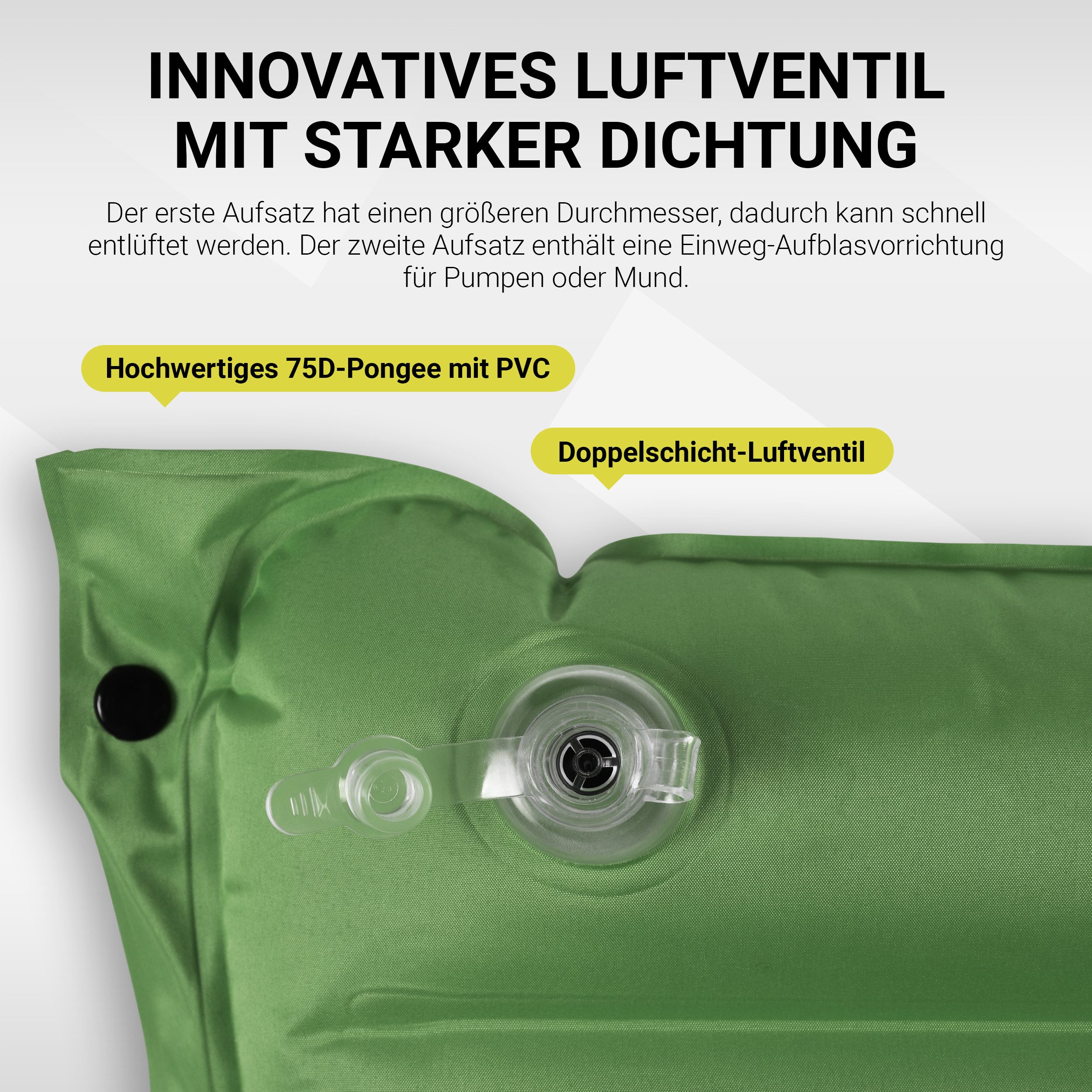 MSports® Isomatte Camping Isomatte - Schlafmatte - Ultraleicht für Outdoor mit Pumpe