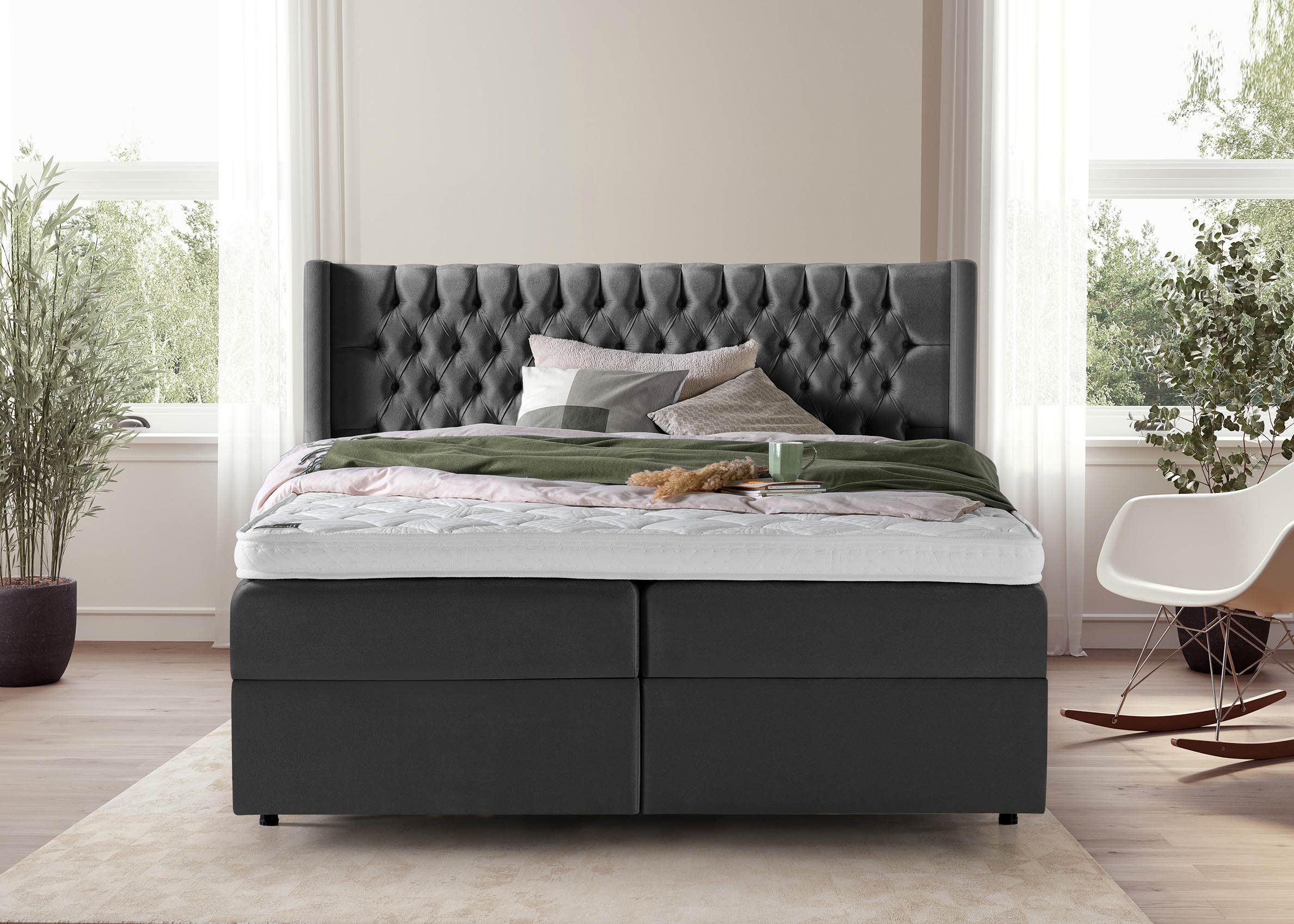 BettCo Stauraumbett Boxspringbett mit Bettkasten Florida günstig online kaufen