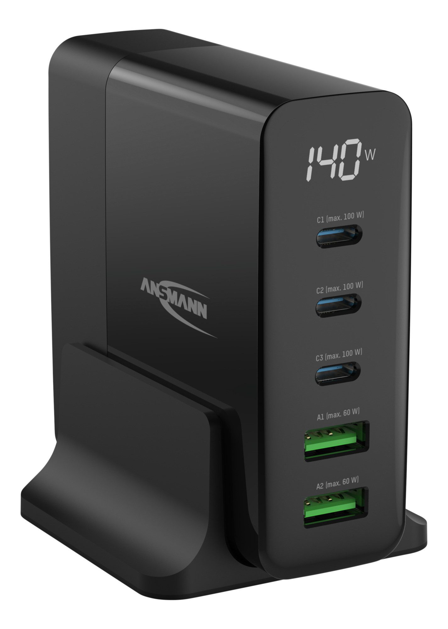 ANSMANN AG 5-Port USB Ladegerät, 140W, Schnellladefähig, Smart-Ladung USB-Ladegerät
