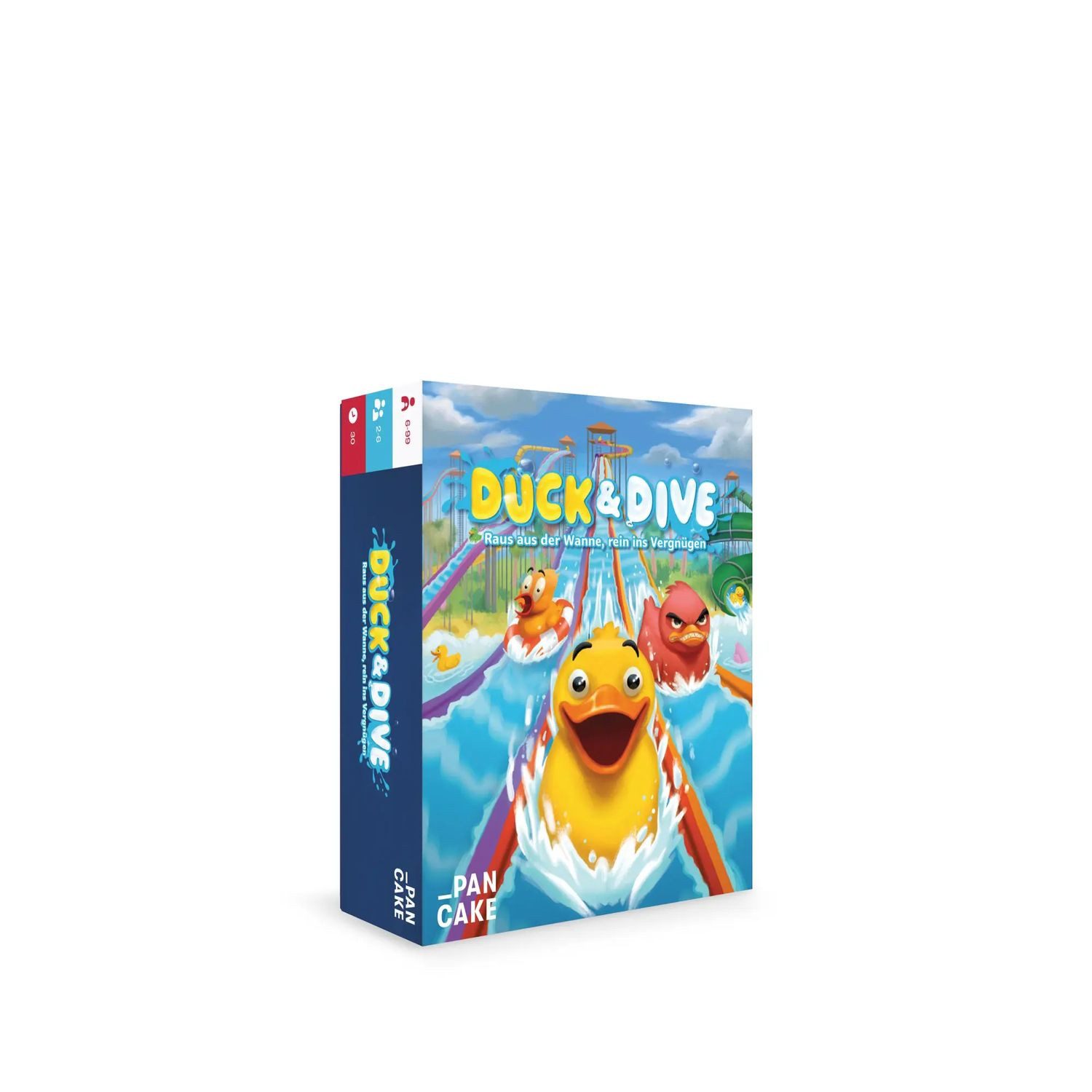 Spiel Duck & Dive. Kartenspiel. Raus aus der Wanne, rein ins Vergnügen