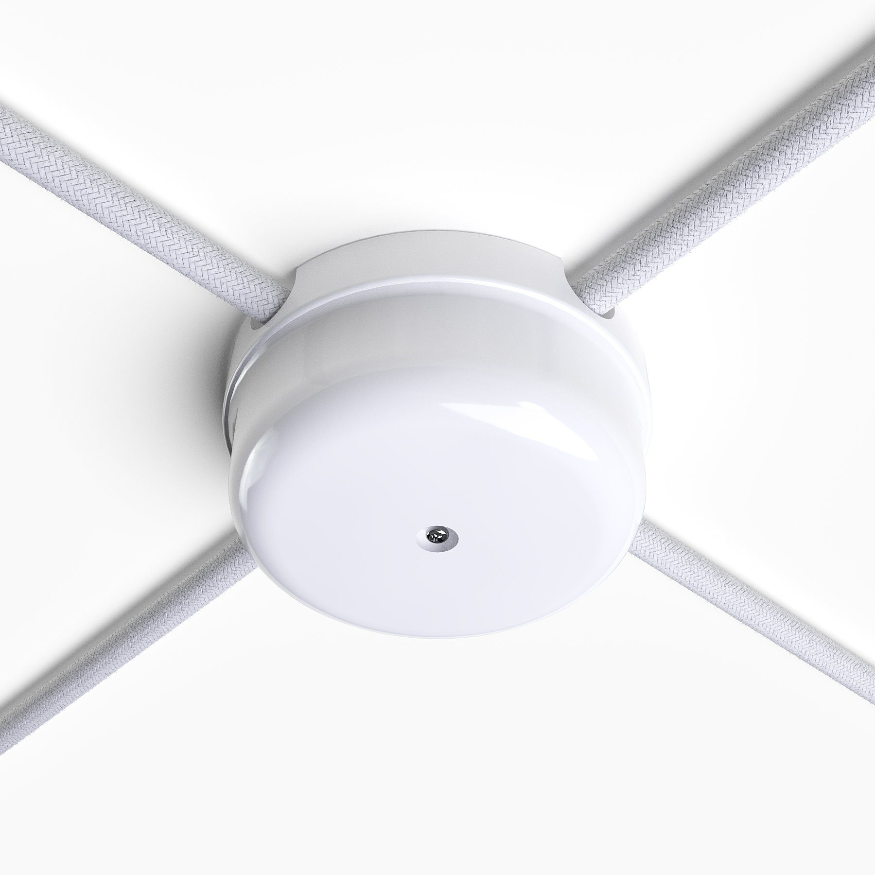 Lightstock Lampen-Verteiler Dekorative Verteilerdose aus Porzellan mit 4 Auslässen