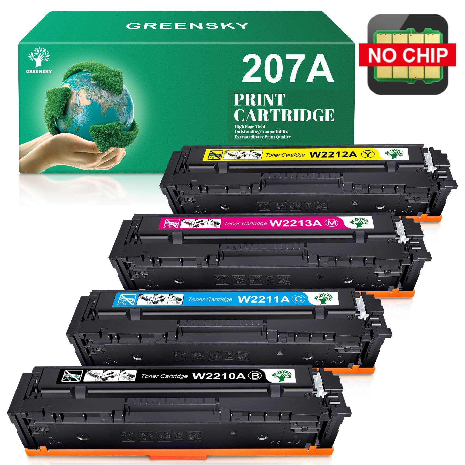 Tonerpatrone für HP 207A 207 X Color Laserjet Pro MFP M283fdn