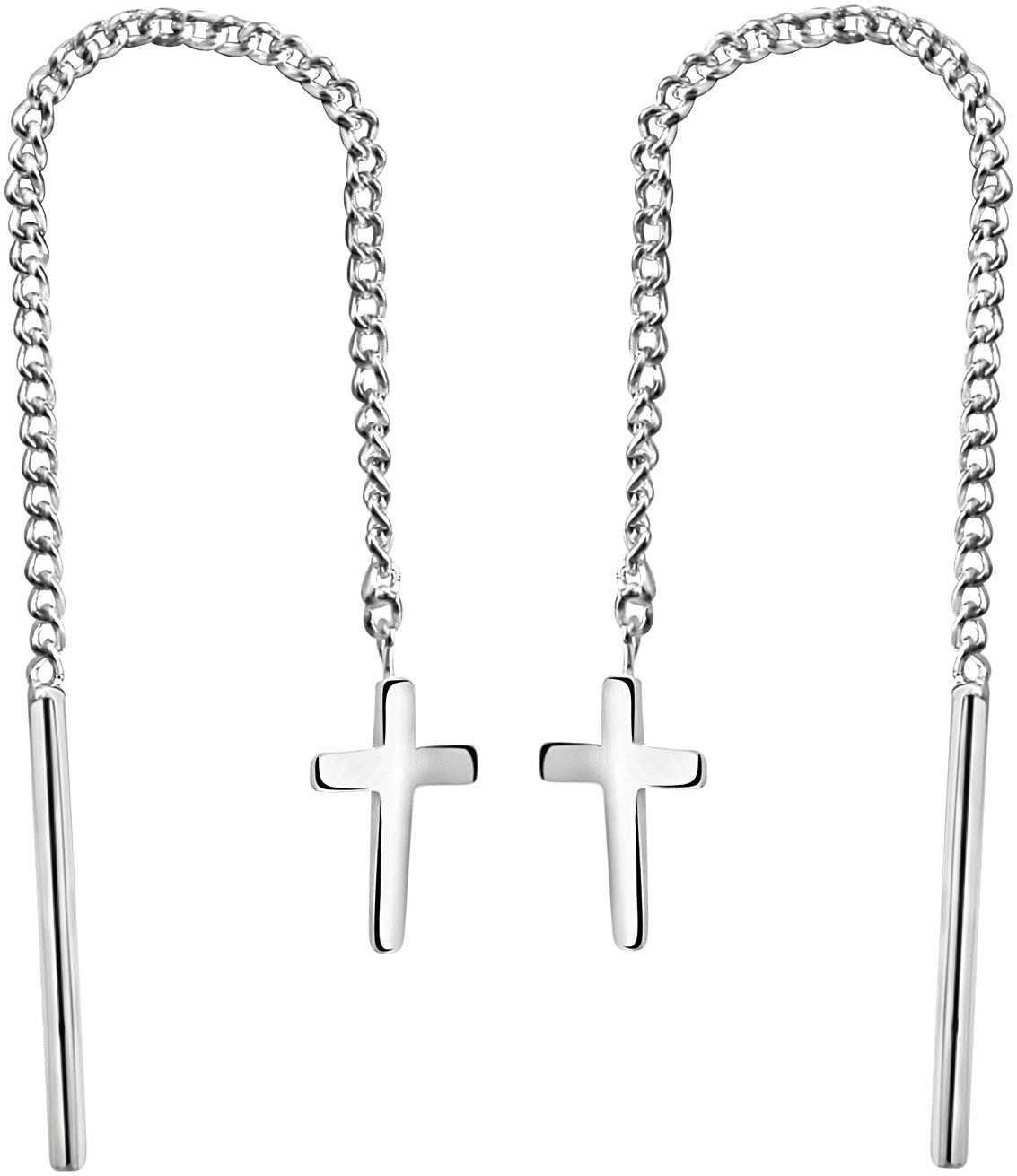 Firetti Paar Ohrhänger Schmuck Geschenk Silber 925 Ohrschmuck Ohrringe Kreuz