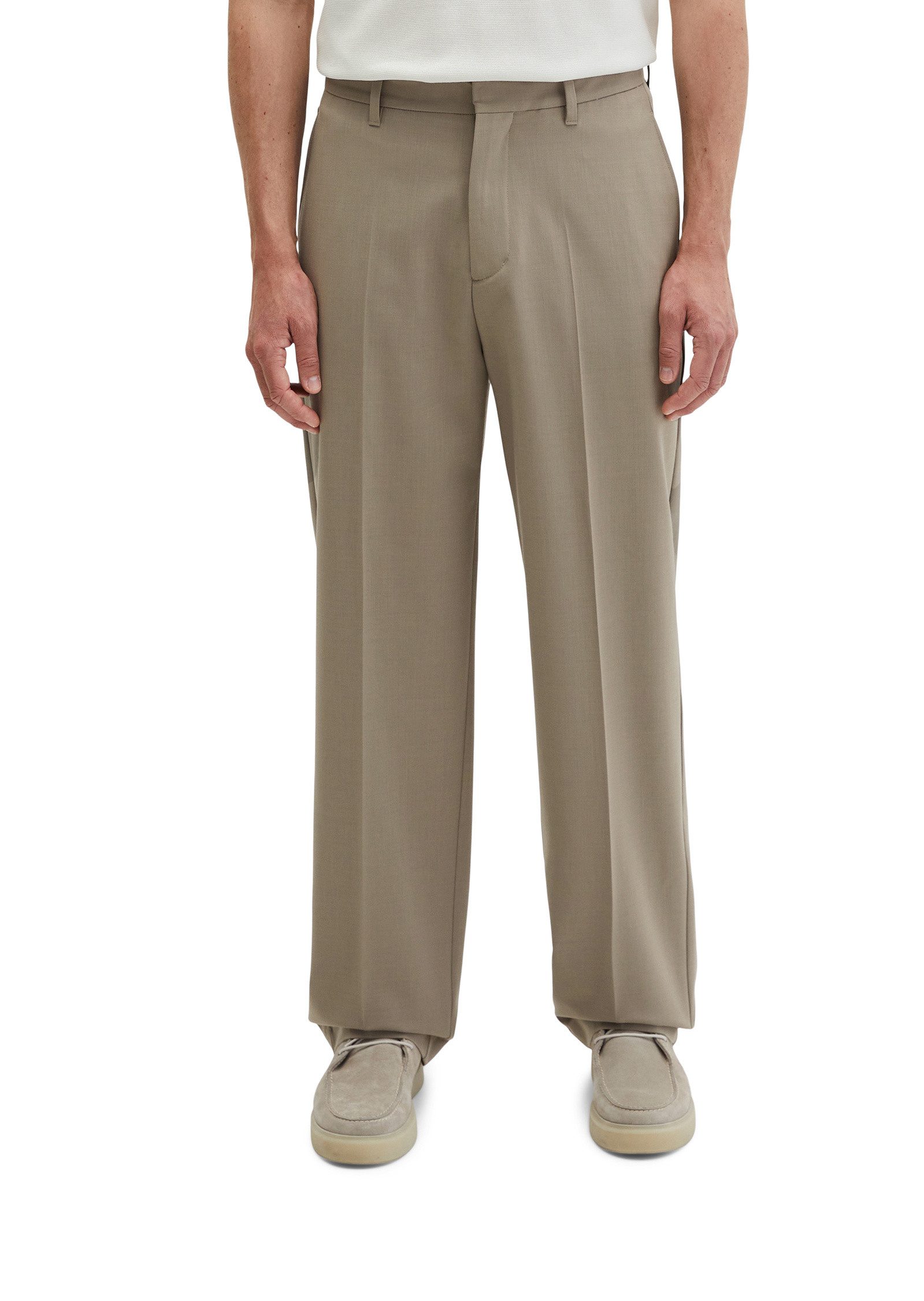 Chinohose aus leichtem Technical Wool Blend
