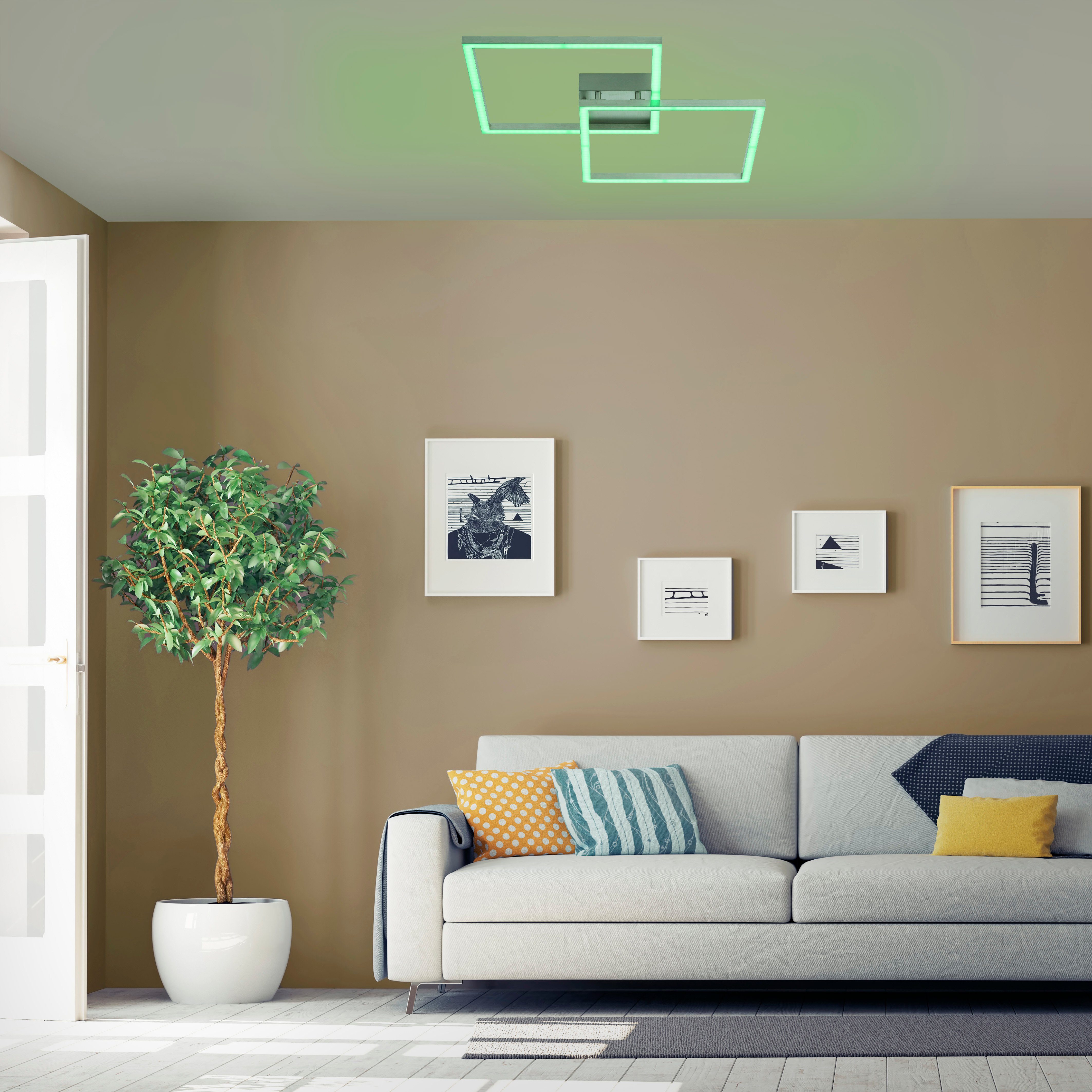 Infrarot Memory, vom über RGB+tunable Fernbedienung, - Deckenleuchte LED Smarthome Leuchten fähig dimmbar fest white, Infrarot kaltweiß, Direkt Netz, Ls-MAXI, nach Fernbedienung, integriert, inkl., inkl., warmweiß Fernbedienung, Trennung