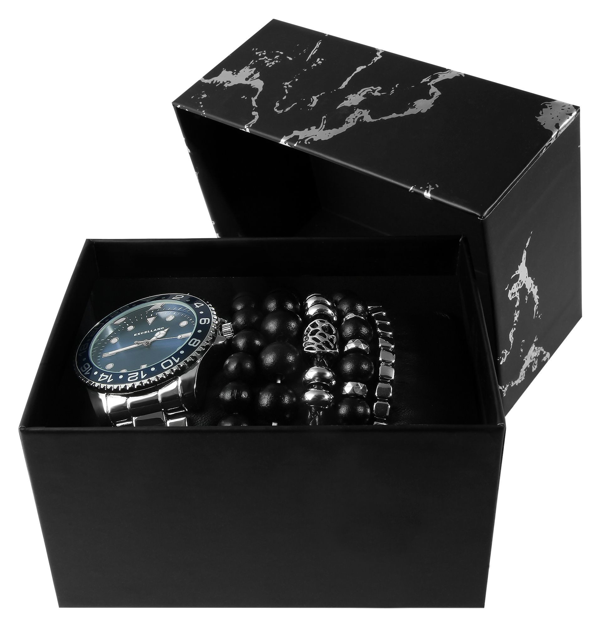 EXCELLANC Schmuckset 2800091 Excellanc Geschenkset Herrenarmbanduhr und fün günstig online kaufen
