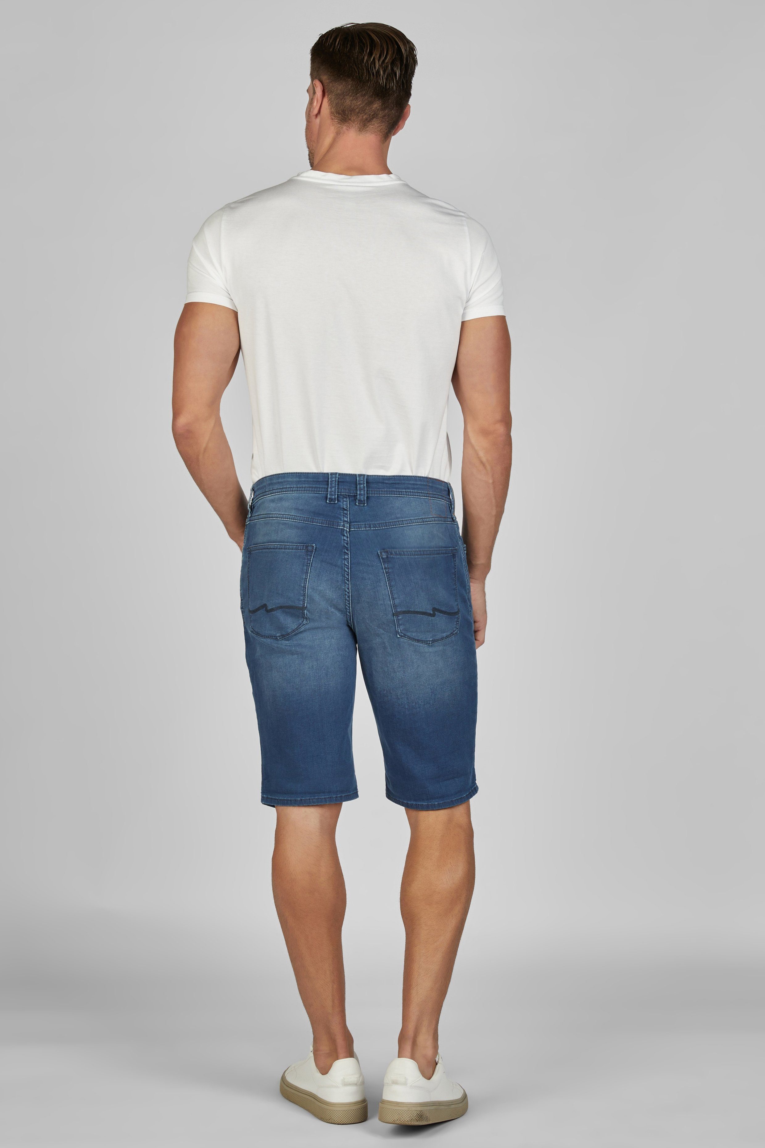 Hattric Bermudas Hattric Mid Jogg-Denim 5-Pocket-Shorts Blue Herren