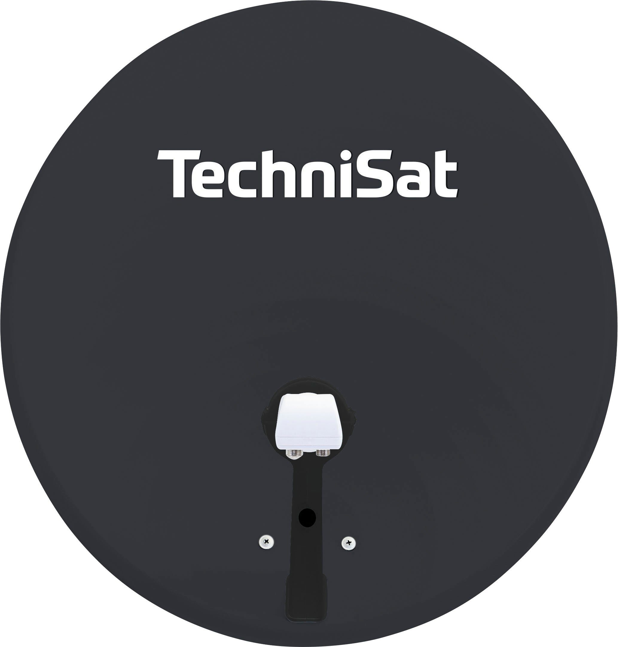 TechniSat TECHNITENNE 60 Digital SAT-Antenne (60 cm, Stahl, aus Stahl mit Twin-LNB)