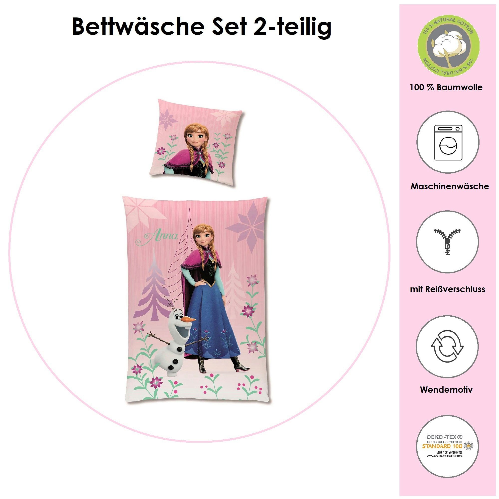 Familando Kinderbettwäsche Set Disney Frozen Die günstig online kaufen