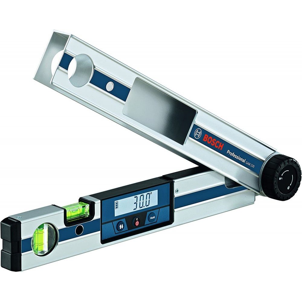 Bosch Professional BOSCH Winkelmesser GAM 220 Professional - Digitaler Winkelmesser - silber/blau