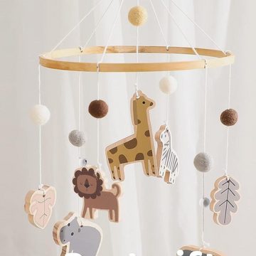 LENBEST Windspiel Windspiel Mobile Baby Windspiele mit Zirkustiere, Anhänger Bettglocke (1 St), für Babybett Neugeborenen Geschenk für Baby, Jungen, Mädchen