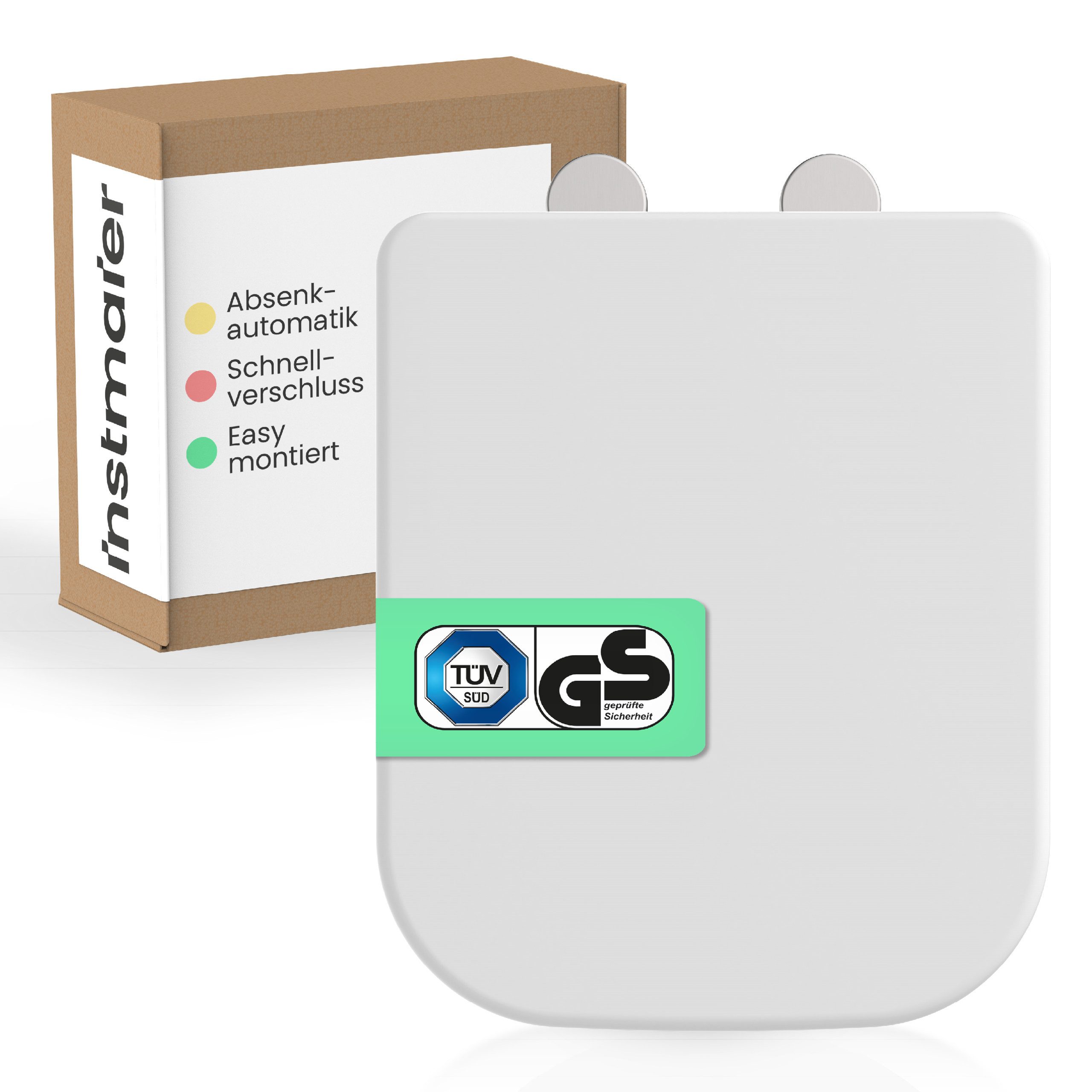 instmaier WC-Sitz instmaier Helma, Кришки унітазу mit Absenkautomatik, Absenkautomatik, zur Reinigung abnehmbar, Duroplast, TÜV geprüft