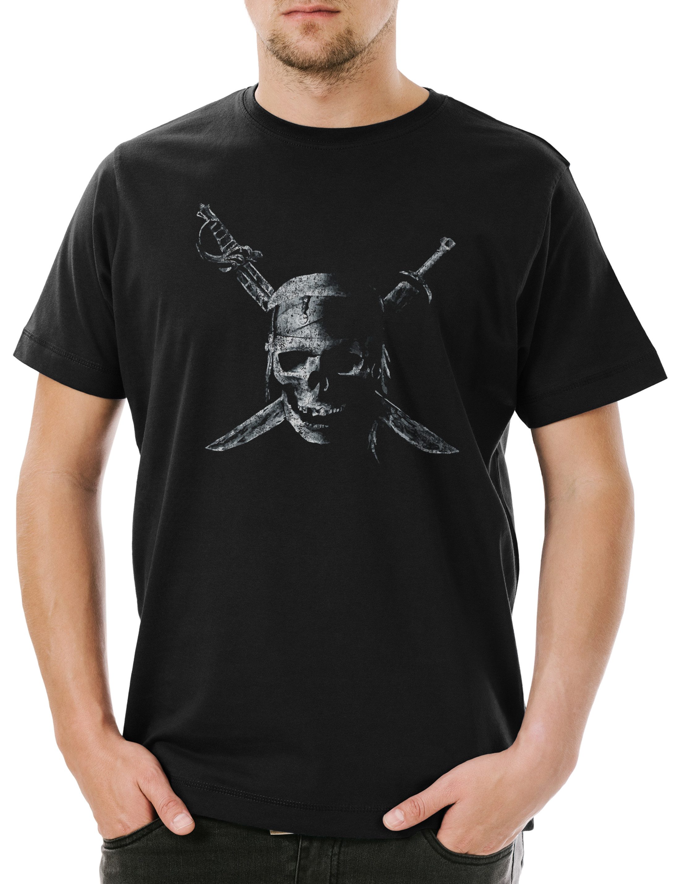 Urban Backwoods Print-Shirt Pirate Skull Herren günstig online kaufen