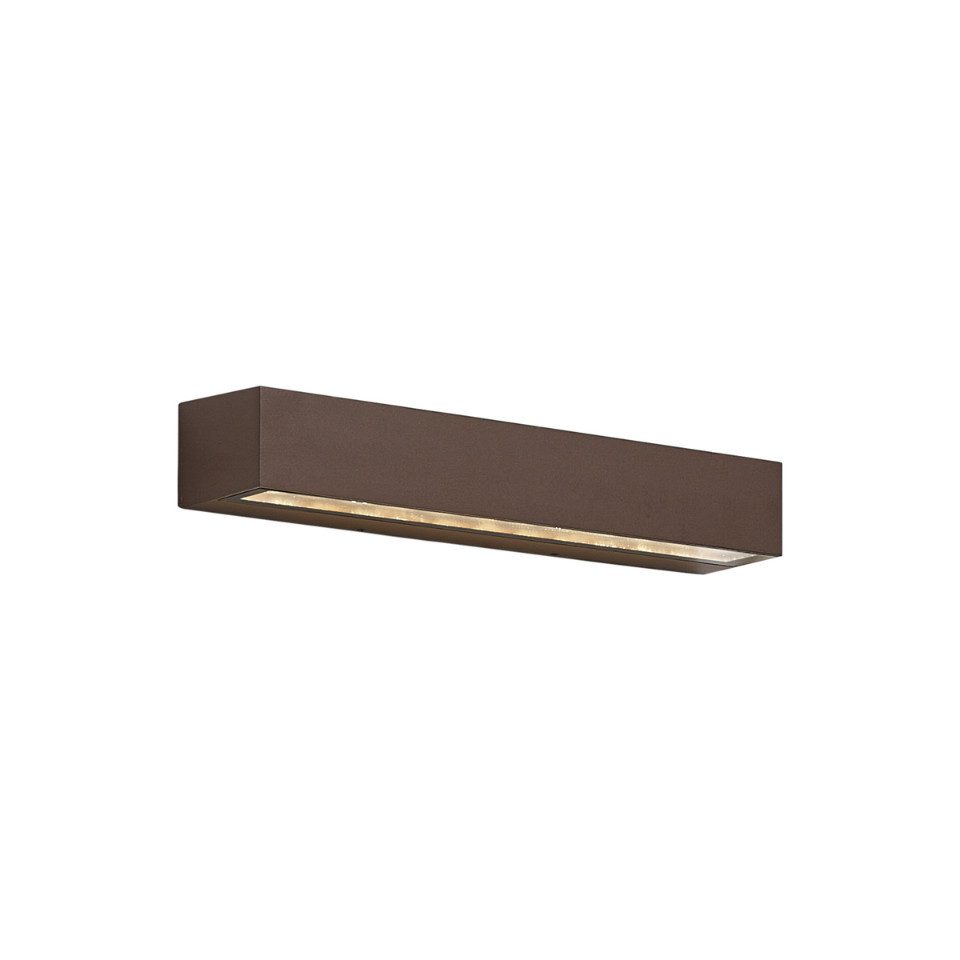 Qazqa Außen-Wandleuchte Hannah, LED fest integriert, Extra-Warmweiß, QAZQA Außen Wand­leuchte, integrated, Rostbraun, Aluminium, Industrie