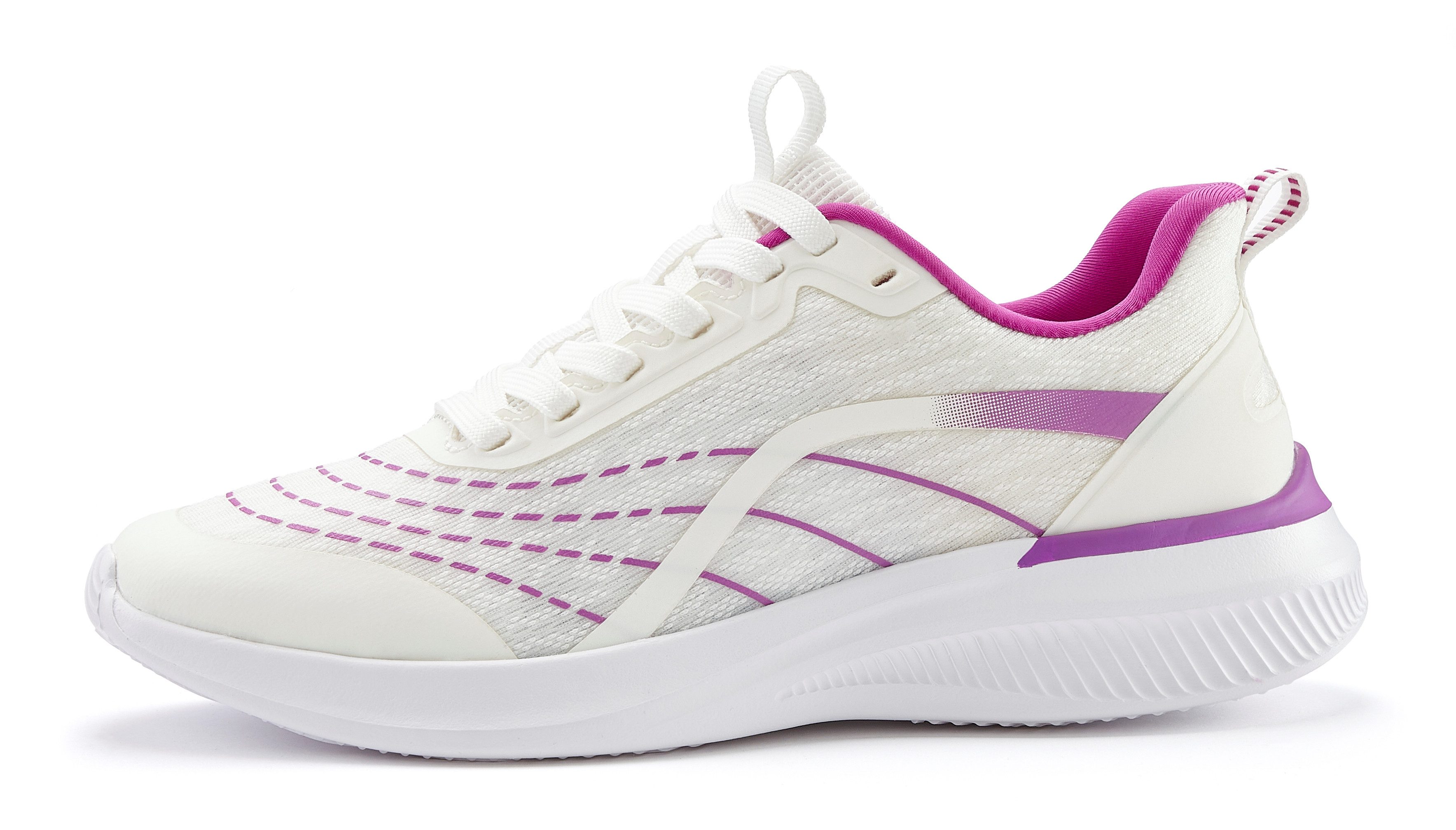 LASCANA Halbschuh, Schnürschuh, Freizeitschuh, Turnschuhe, Sneaker aus Textil mit Farbakzenten