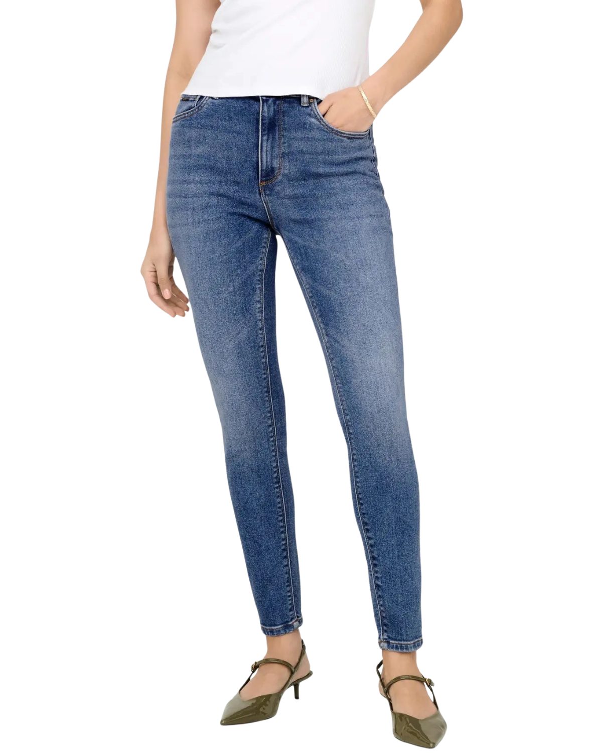 ONLY Skinny-fit-Jeans Skinny-Fit Jeans mit hoher Taille