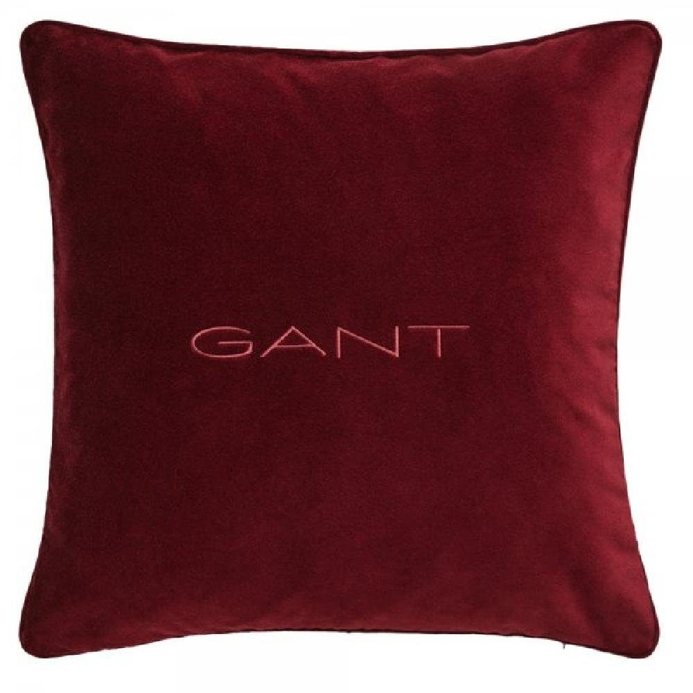 Kissenhülle Gant Home Kissenhülle Velvet Cushion Samt Plumped Red (50x50cm), Gant