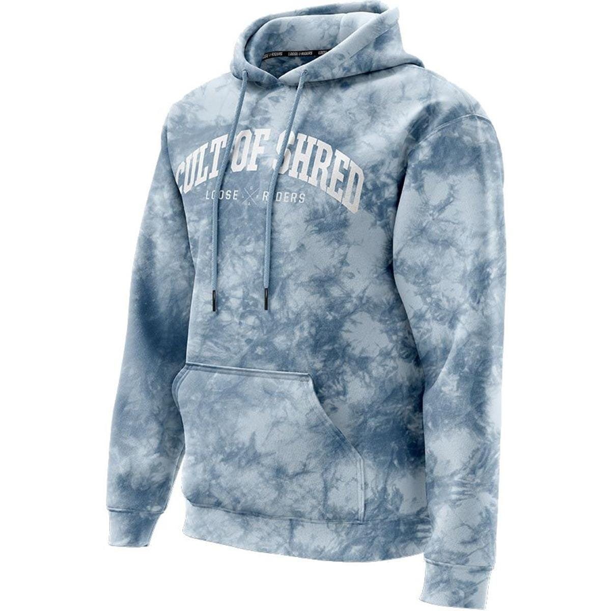 Loose Riders Kapuzenpullover Hoodies Loose Riders Fleece Hoodie - Tie-dye Blue XXL- (1-tlg)