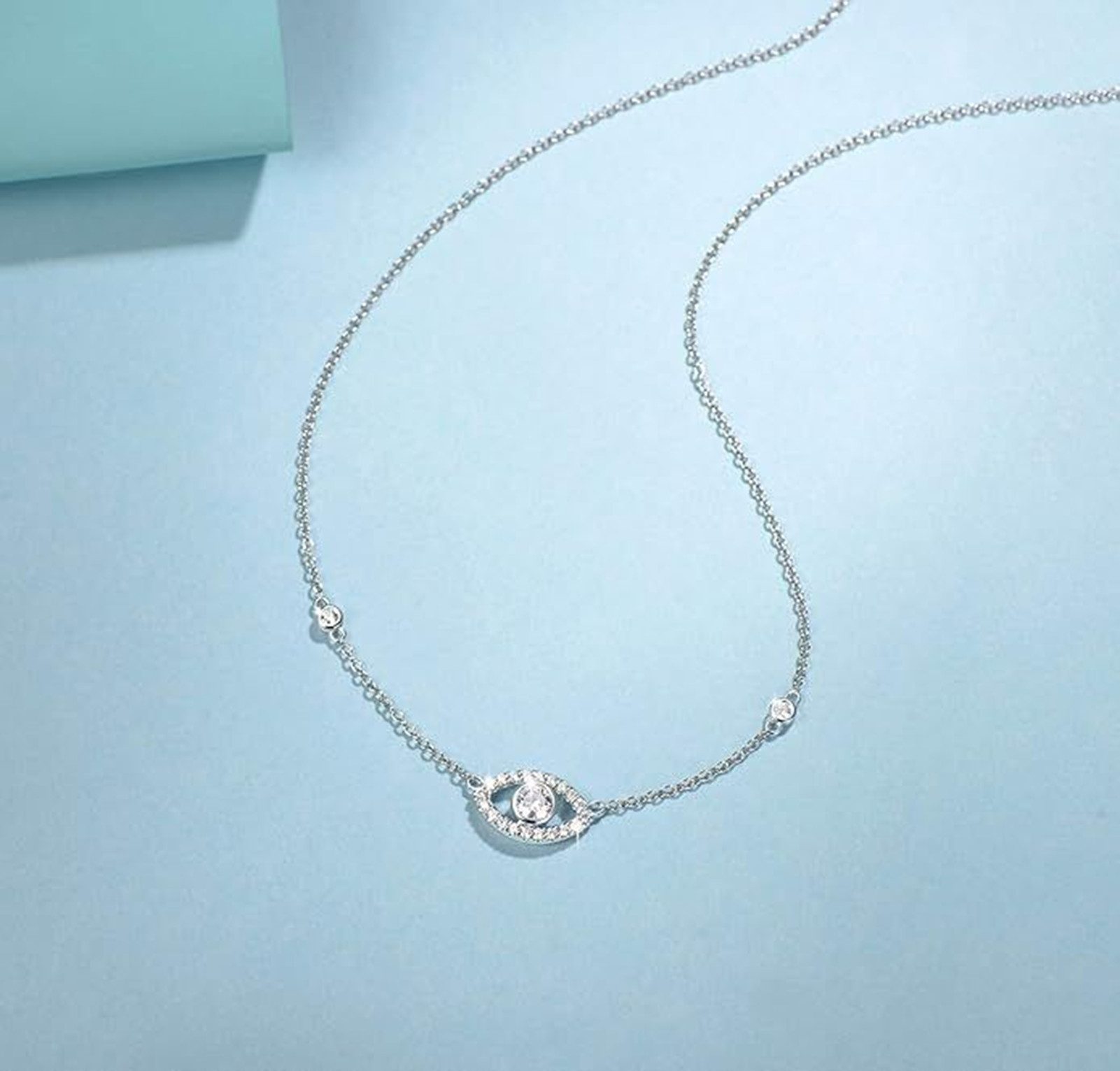 Jumpeak Ohrhänger-Set ohrringe set,Augenanhänger,halskette damen,Teufels Auge,585er Gold, Set aus Diamantohrringen und-kette,ausgefallene Ohrstecker,Geburtstag
