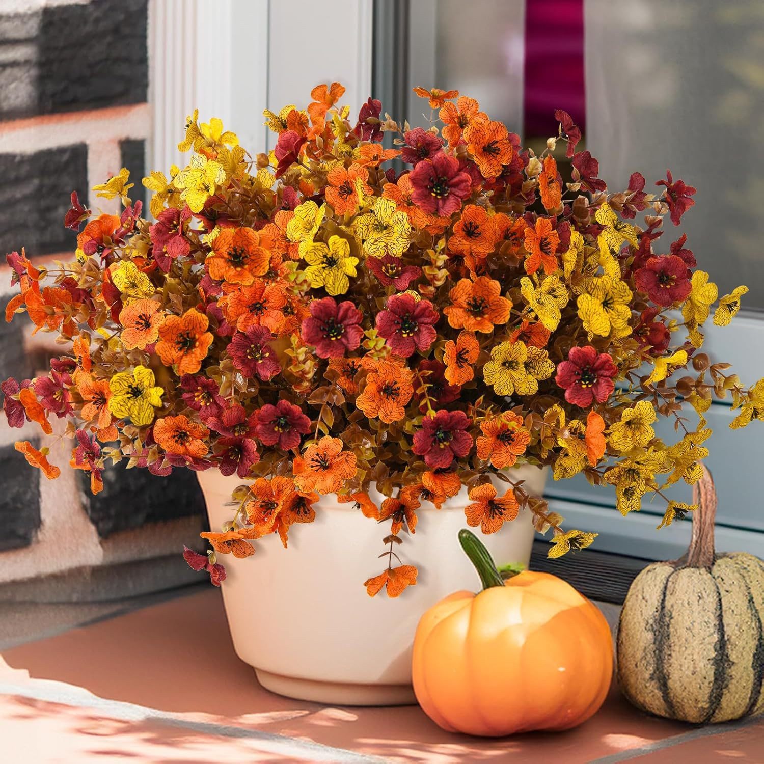 Kunstblumenstrauß 6 Bündel Künstliche Herbstblumen für Draußen Autumn, Coonoor