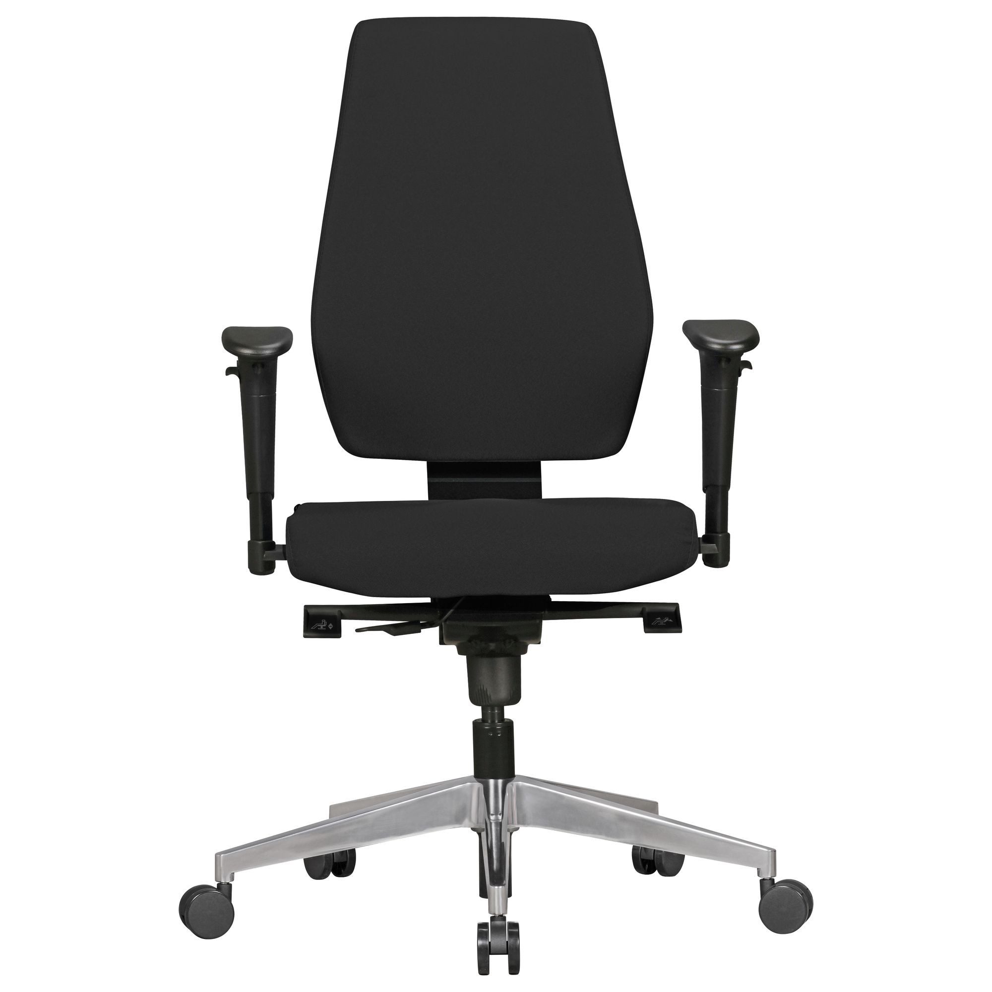 Amstyle Chefsessel Bürostuhl Darius schwarz Stoffbezug Drehstuhl höhenverstellbar Stuhl (Stoff Schwarz, Bürostuhl XXL 120 kg Modern), Schreibtischstuhl Drehbar, Drehstuhl mit Armlehne