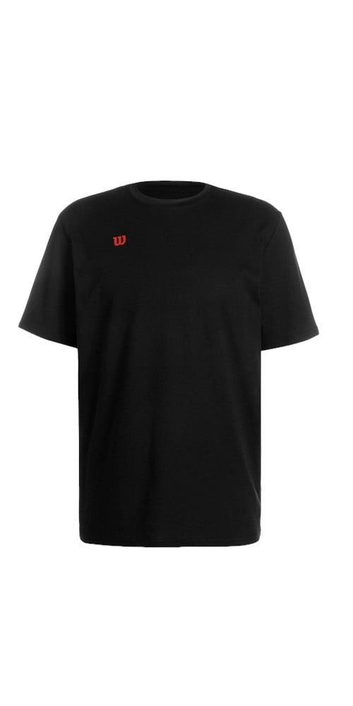 Wilson Kurzarmshirt Sport-Shirt Fundamentals Cotton (Baumwolle) kurzarm schwarz Damen