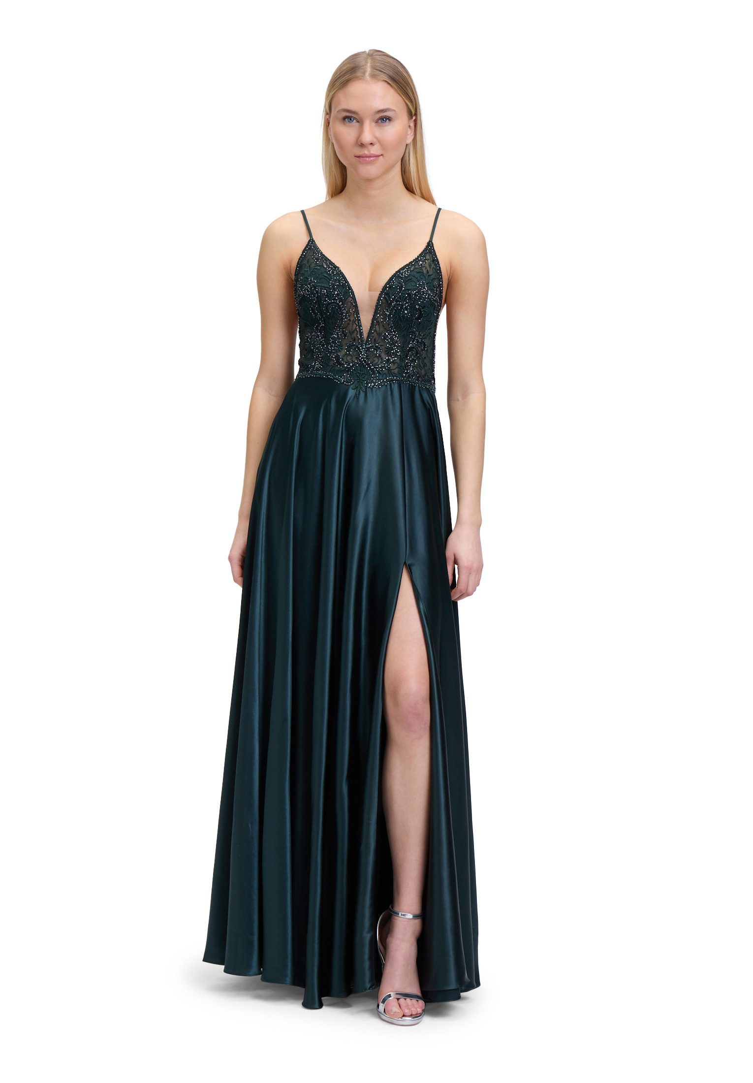 Vera Mont Abendkleid Damen Abendkleid mit Placement Effektgarn günstig online kaufen