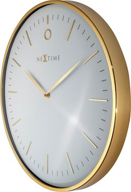 NEXTIME Wanduhr 3235WI (in minimaoistischem Design aus Metall)