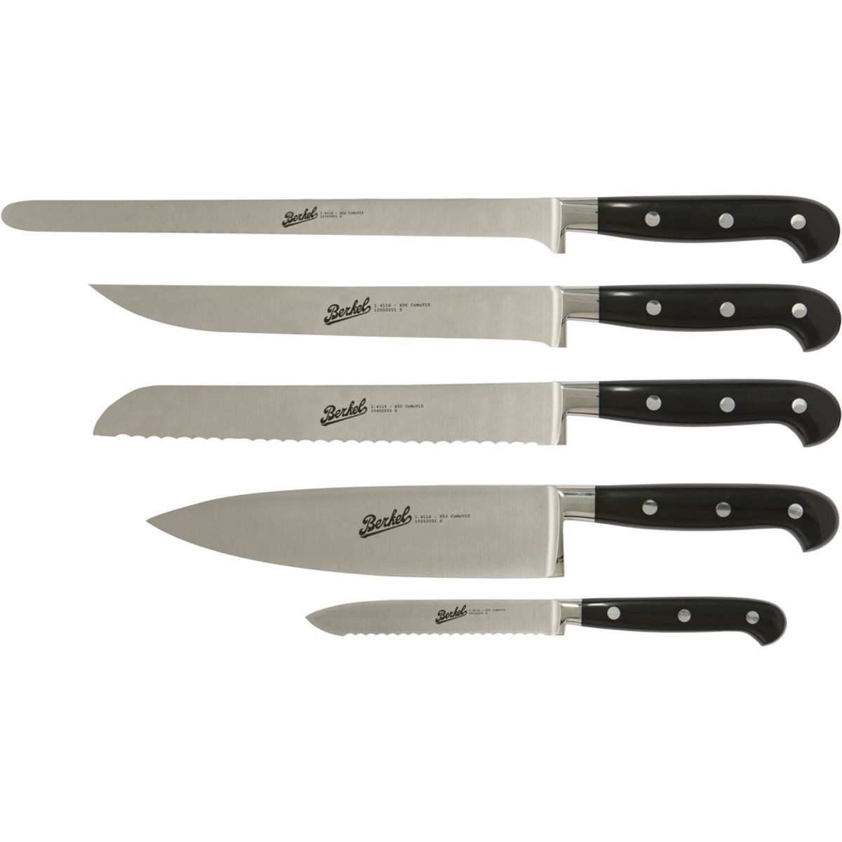 Berkel Besteck-Set Adhoc Glossy Chef Set 5-tlg., Stahl / Kunststoff