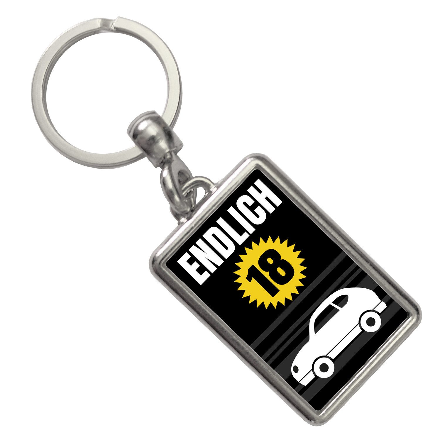 speecheese Schlüsselanhänger Endlich 18 Auto Schlüsselanhänger günstig online kaufen