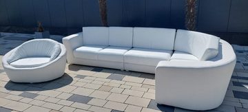 JVmoebel Ecksofa L Form Ecksofa + Sessel Couchgarnituren Weiß Couchen 2 tlg. Sofort, 2 Teile