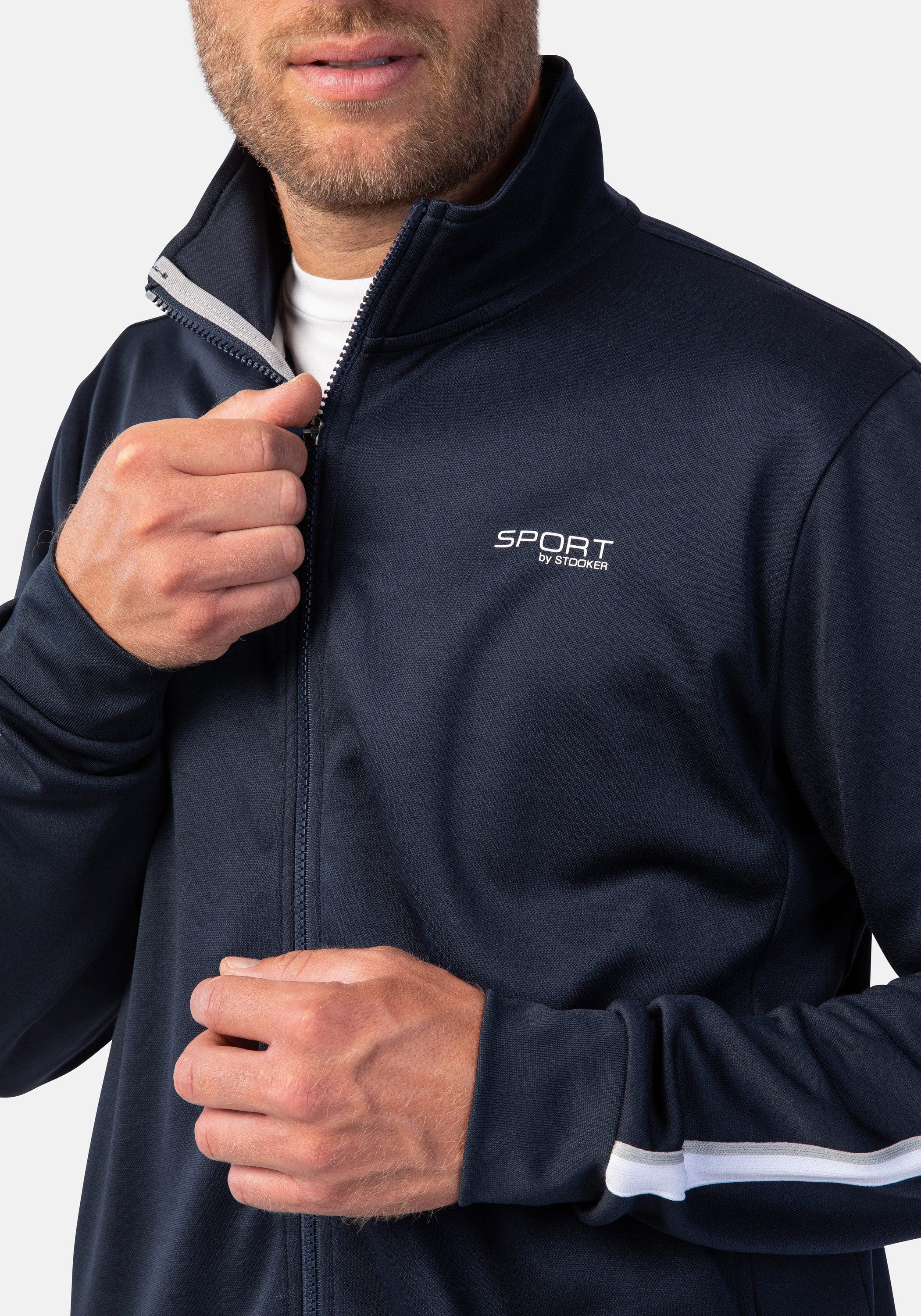 Stooker Men Sweatjacke SIDNEY Sweatjacke Sportjacke Sportjacke Stehkragen Regular Fit für Herren