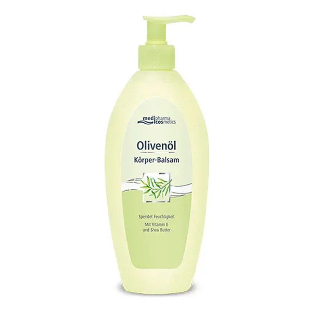 Dr. Theiss Naturwaren Körperbalsam – Olivenöl Körperbalsam im Spender, Intensive Körperpflege mit Olivenöl, Sheabutter & Vitamin E