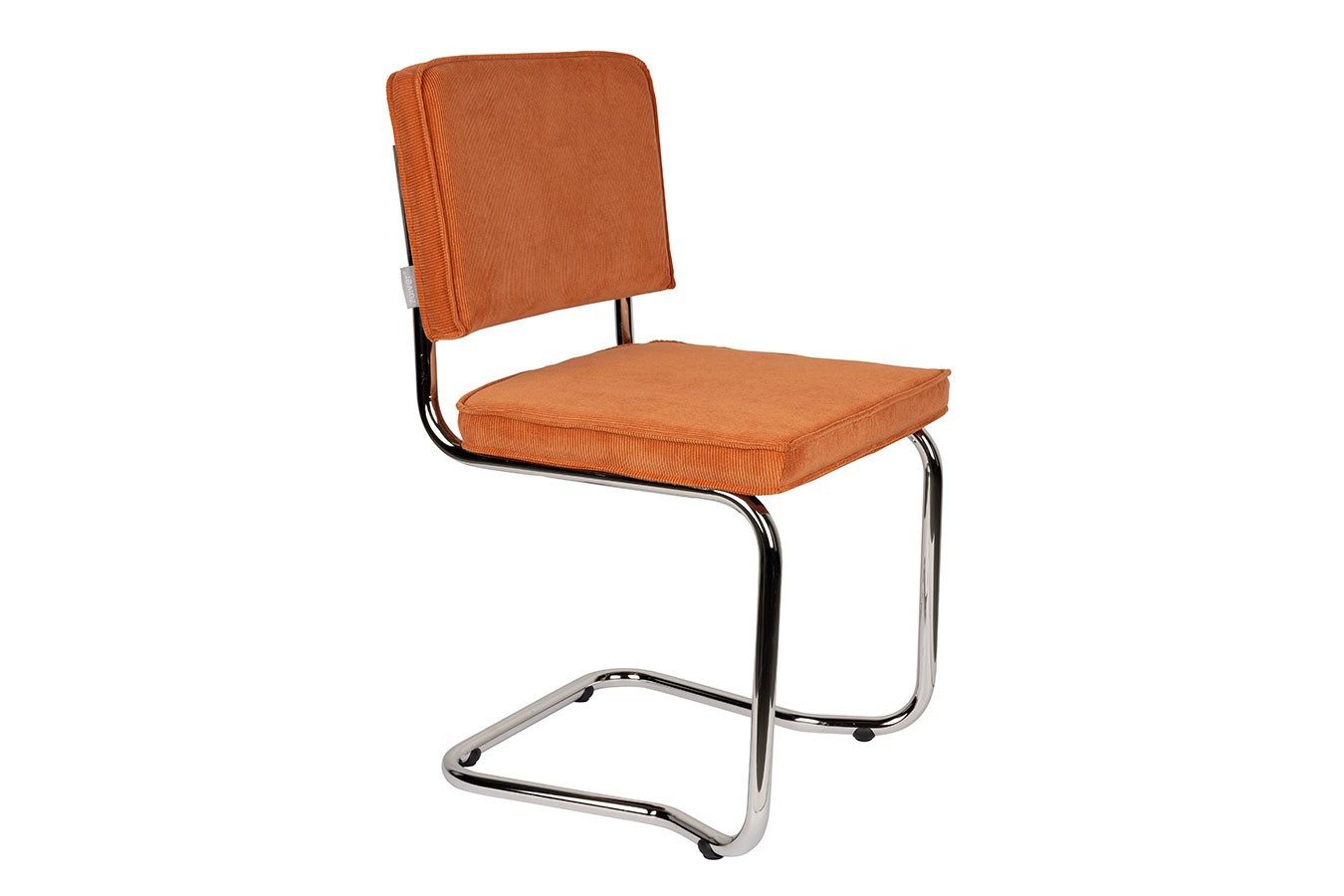 Zuiver Armlehnstuhl Freischwinger King Cord orange