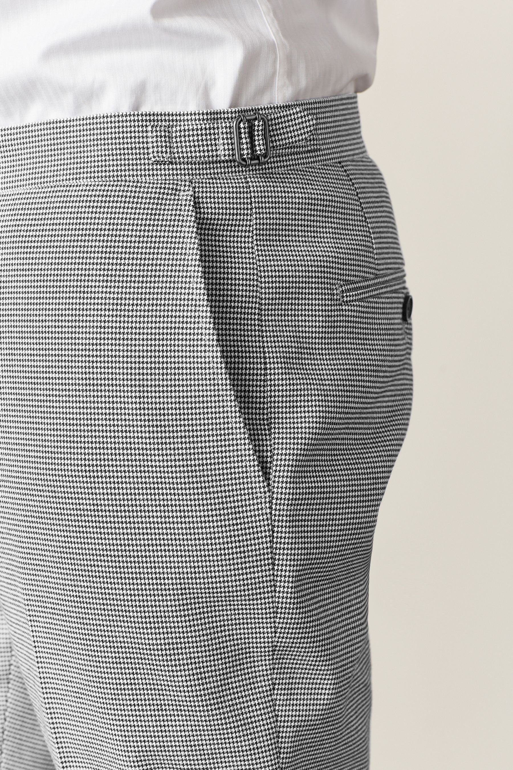 Next Anzughose Cutaway im Hahnentrittmuster: Hose (1-tlg)