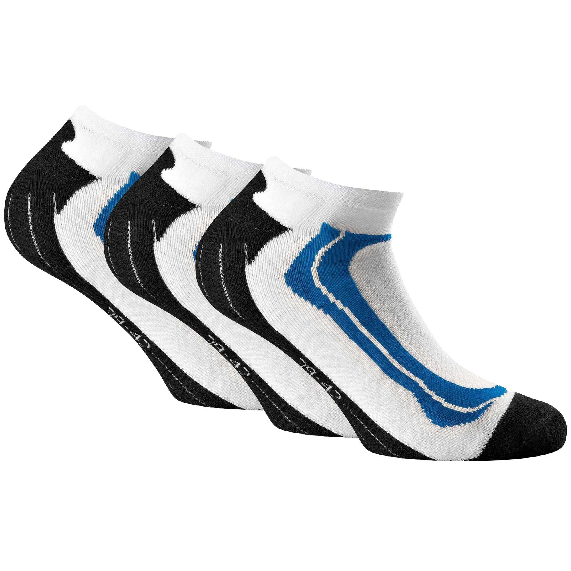 Rohner Socks Sportsocken Unisex Sneaker Sportsocken, 3er Pack - Sport Weiß/Blau