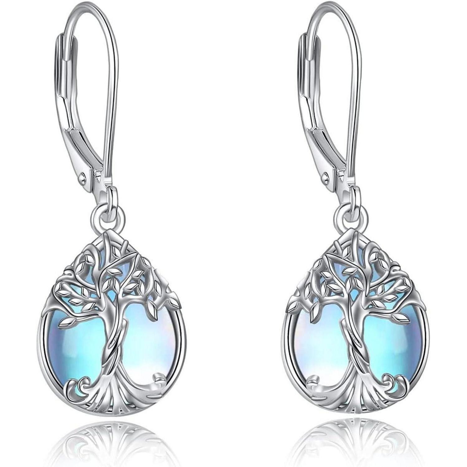 LuxusKollektion Ohrring und Ketten Set Sterling Silber Teardrop Dangle Ohrr günstig online kaufen