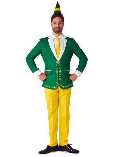 Opposuits Kostüm SuitMeister Movie Elf Partyanzug, Anzug im Look des Weihnachtselfen aus der Filmkomödie