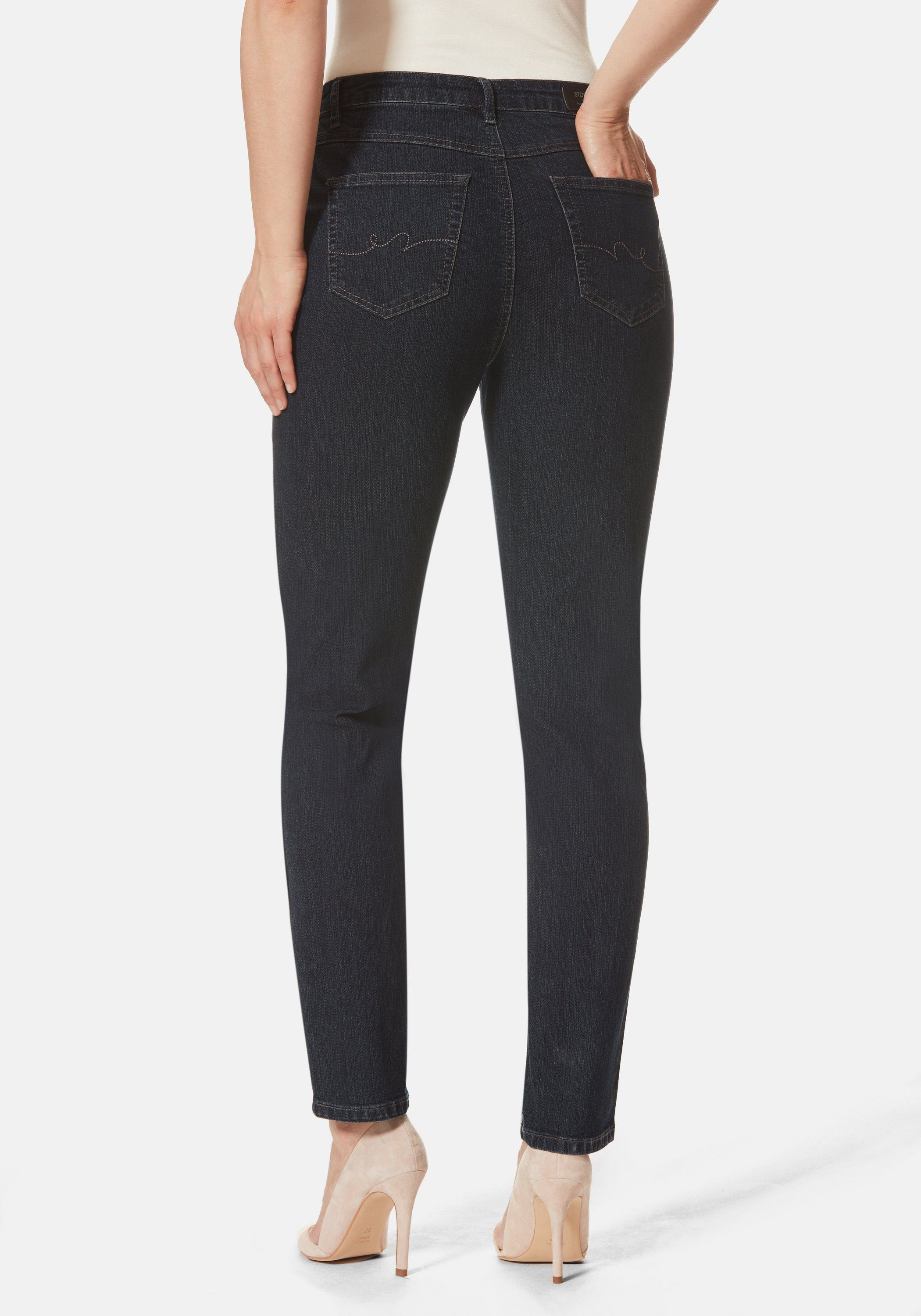 WOMEN Denim blue Tapered STOOKER dark denim Nizza 5-Pocket-Jeans Fit