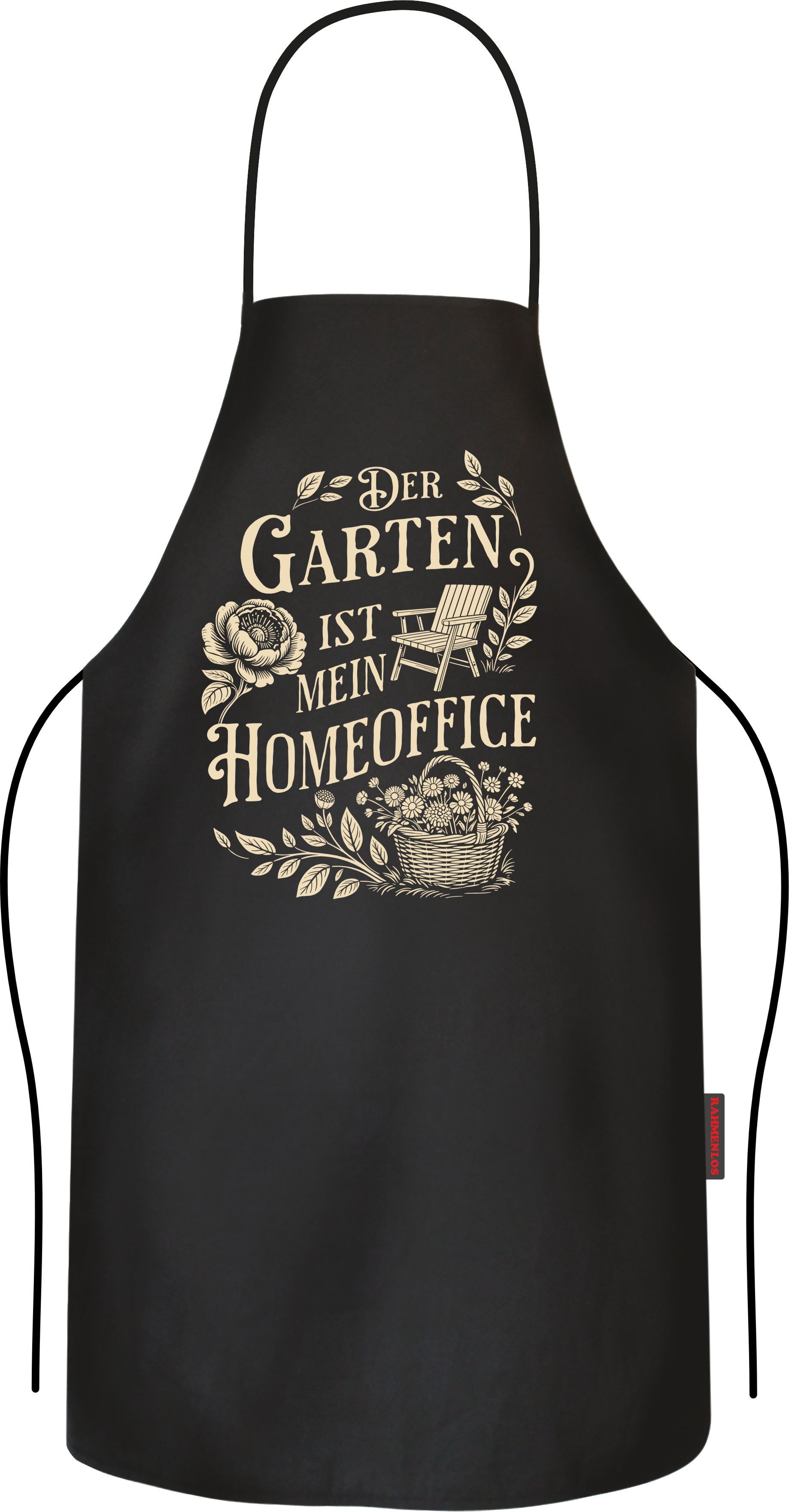 RAHMENLOS® Grillschürze Kochschürze Küchenschürze als Geschenk für Gärtner: Homeoffice