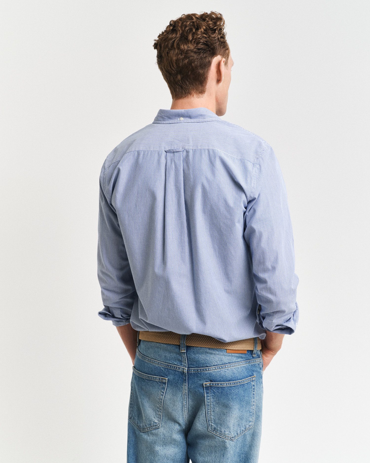 Gant Langarmhemd REG POPLIN BANKER SHIRT Banker Stripe Popeline, leichte Baumwolle