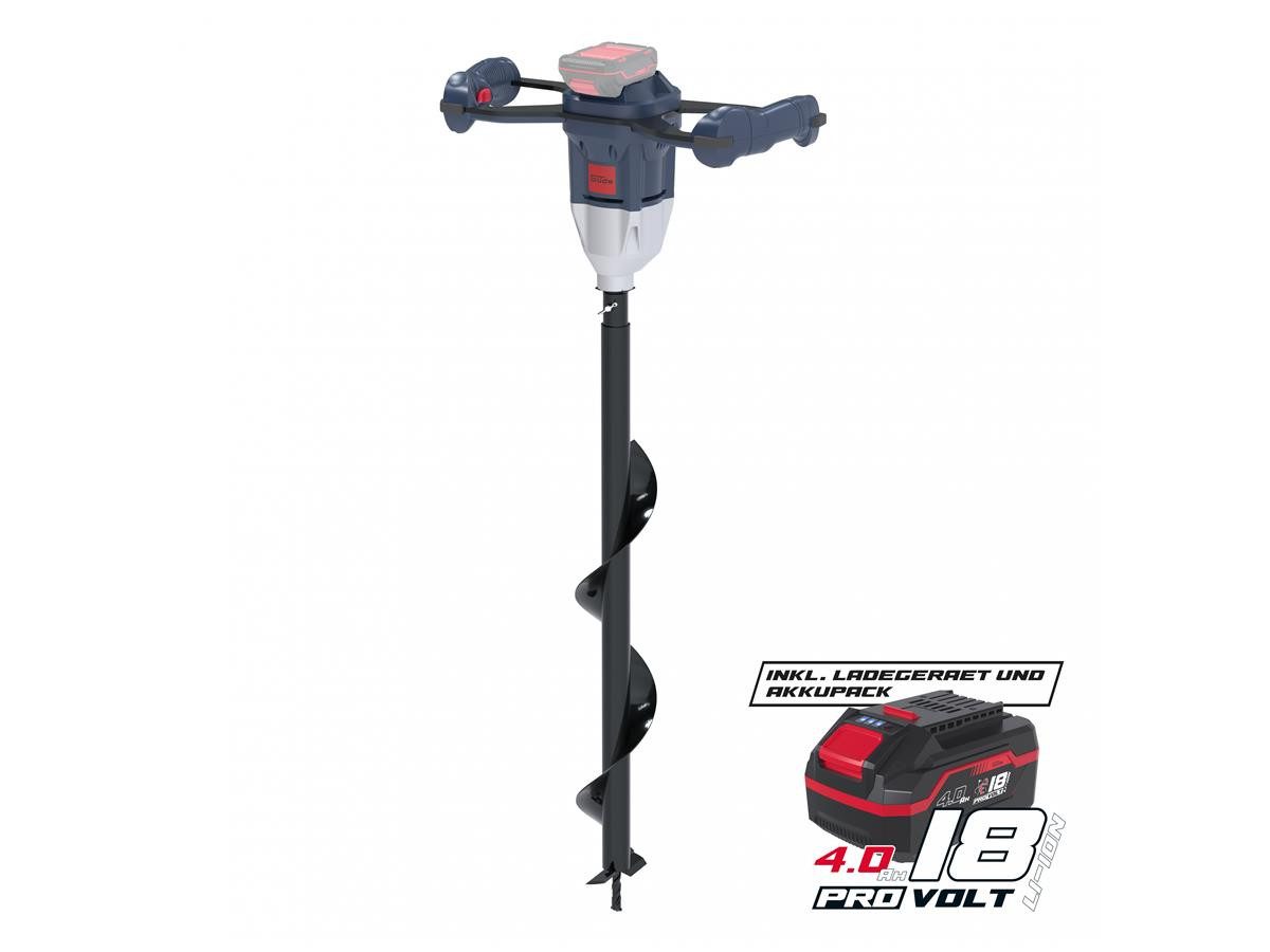 Güde Erdbohrer EB 18-401-30, 0.6 kW, (Set), inkl. Akku und Ladegerät, Vorwärts-/Rückwärtslauf
