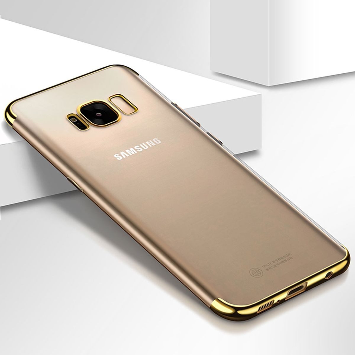 König Design Handyhülle Samsung Galaxy S8, Samsung Galaxy S8 Handyhülle Backcover Gold