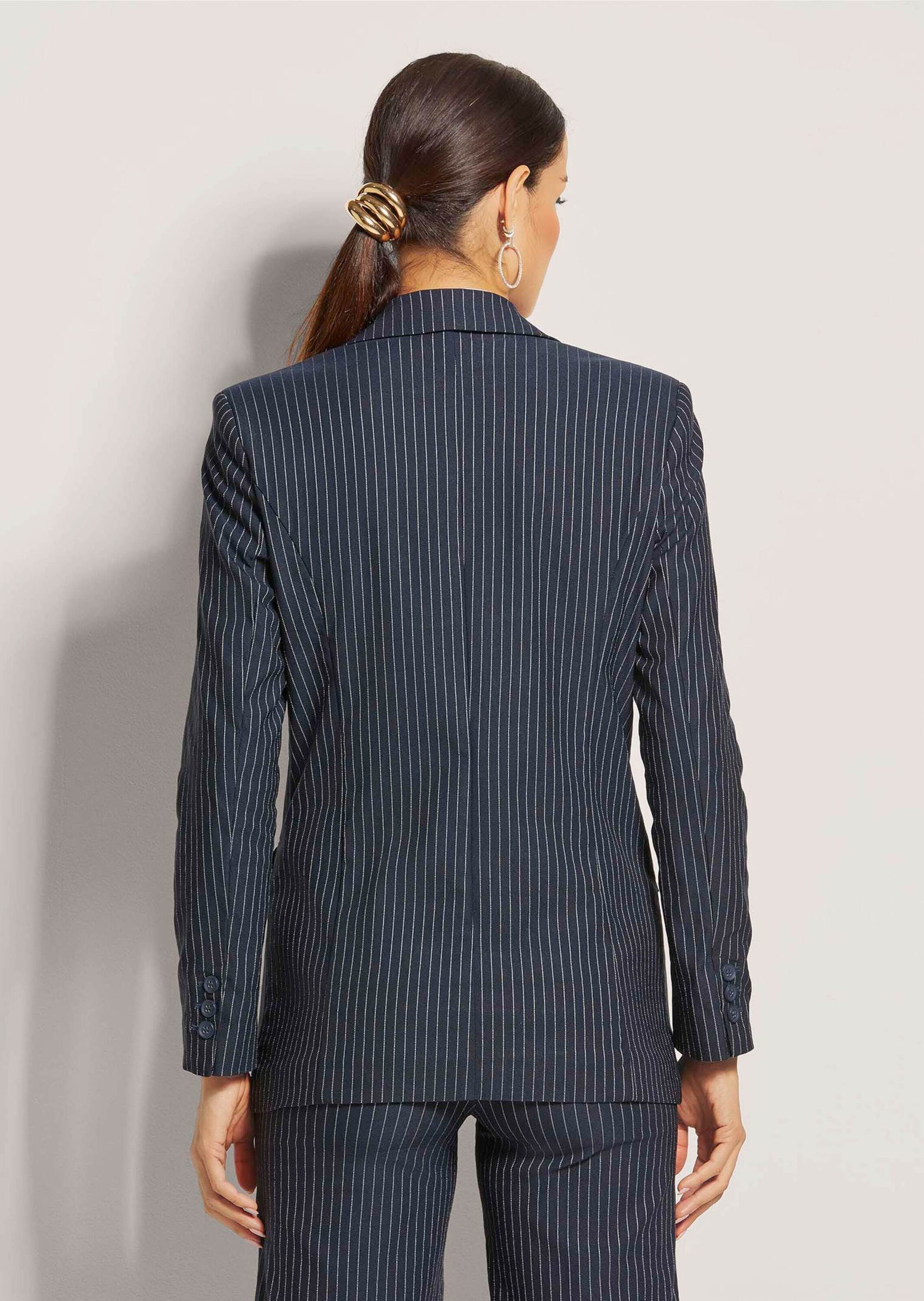 MADELEINE Kurzblazer Eleganter, taillierter Blazer Meliertes Design mit klassischem Reverskragen und Knopfverschluss