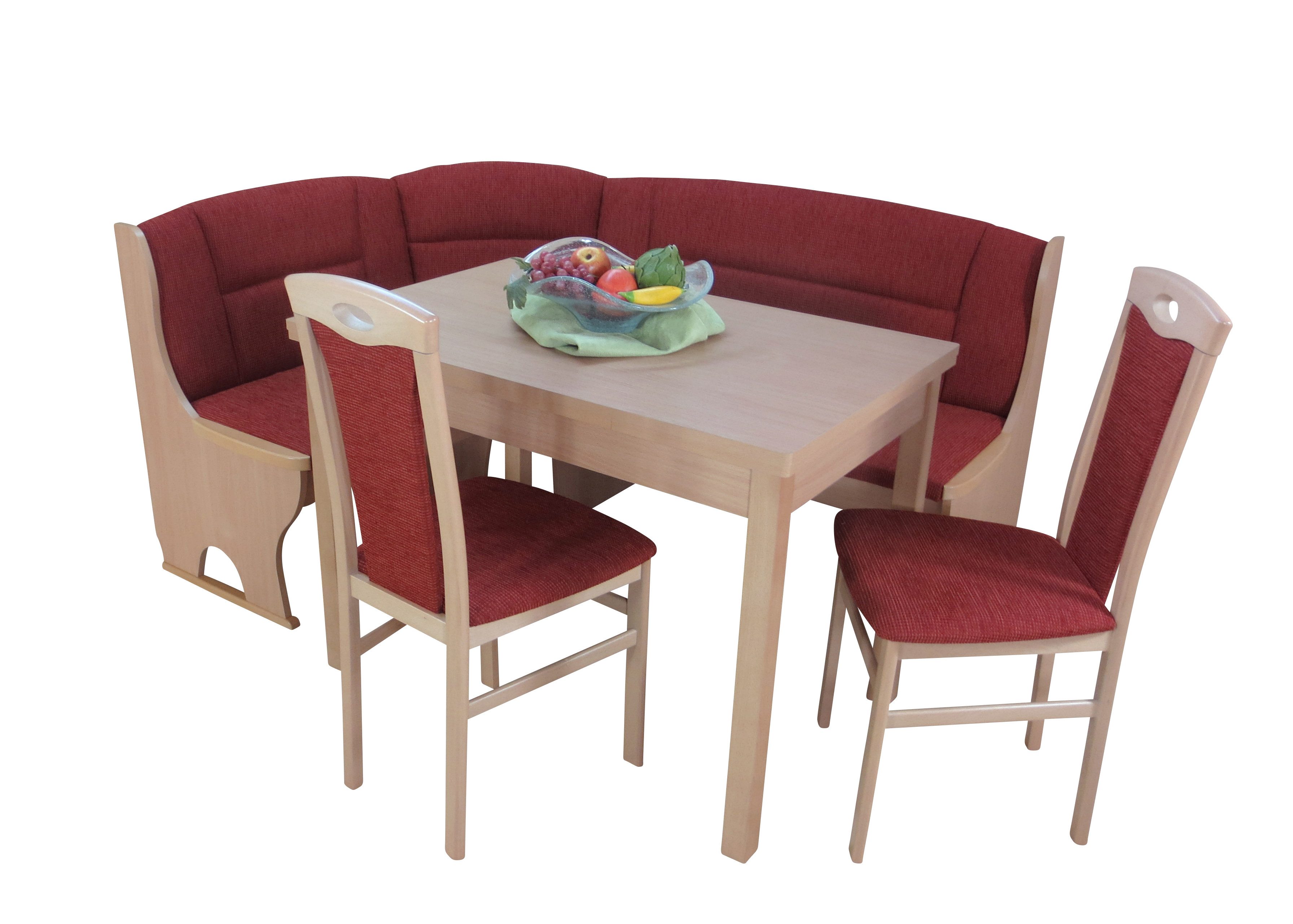 moebel-direkt-online Eckbankgruppe 4tlg. Eckbankgruppe, Stellfläche 125x165 cm, (Spar-Set, 4tlg. Set)