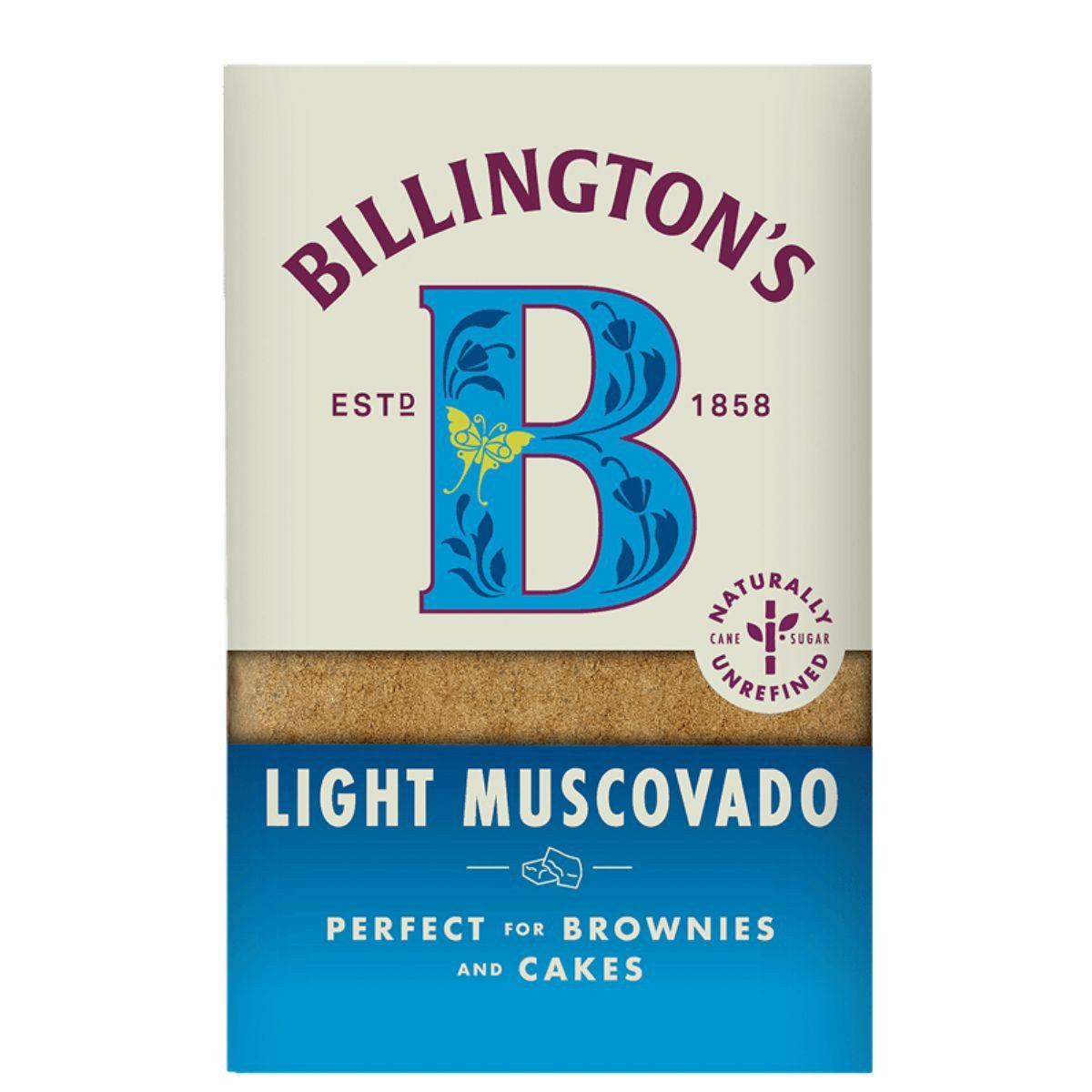 Billington's Zucker Light Muscovado Rohrzucker, 500g, Billington's, 500 g